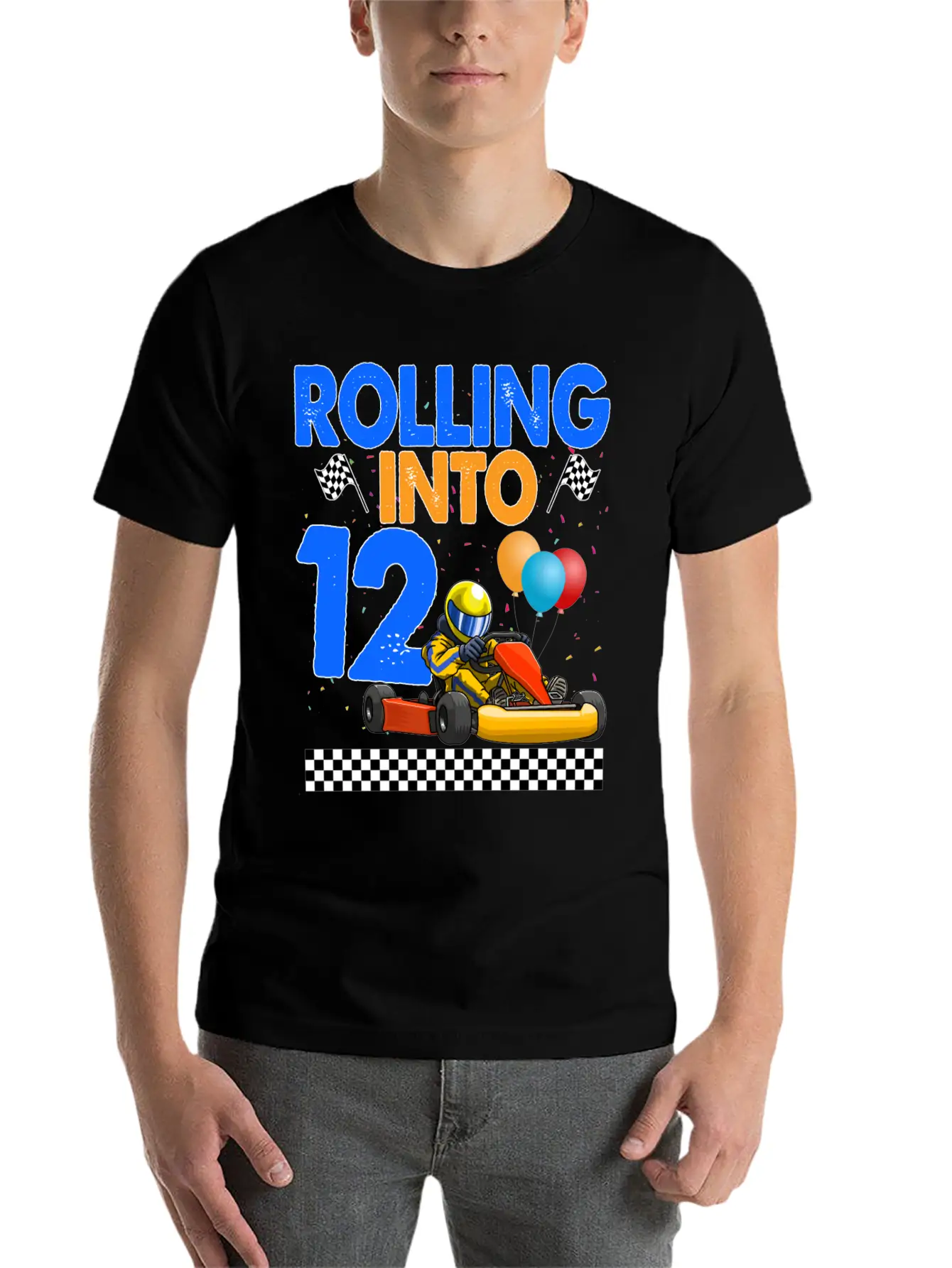 Rolling Into 12 Kart Racer Timeless Short Sleeve Tee – Comfy And Minimalist Design