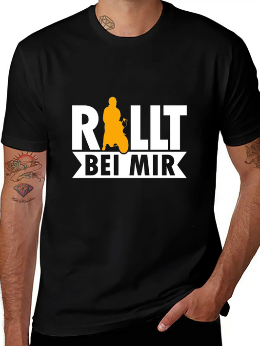 Rolls With Me Retro Moped Motorcycle Moped Driver Stylish Everyday T-Shirt – Unisex Basic Cotton Tee