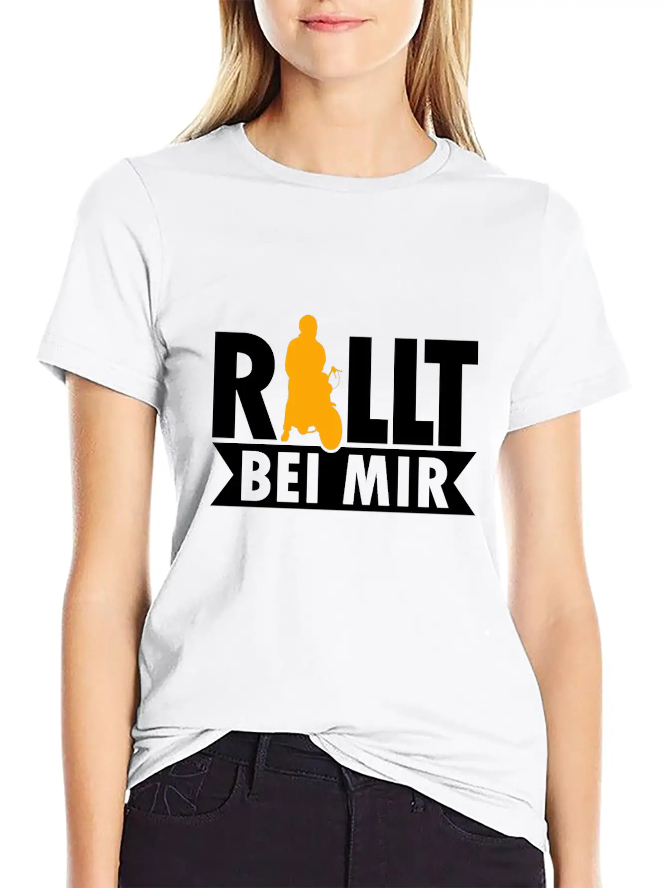 Rolls With Me Retro Moped Motorcycle Moped Driver Stylish Everyday T-Shirt – Unisex Basic Cotton Tee