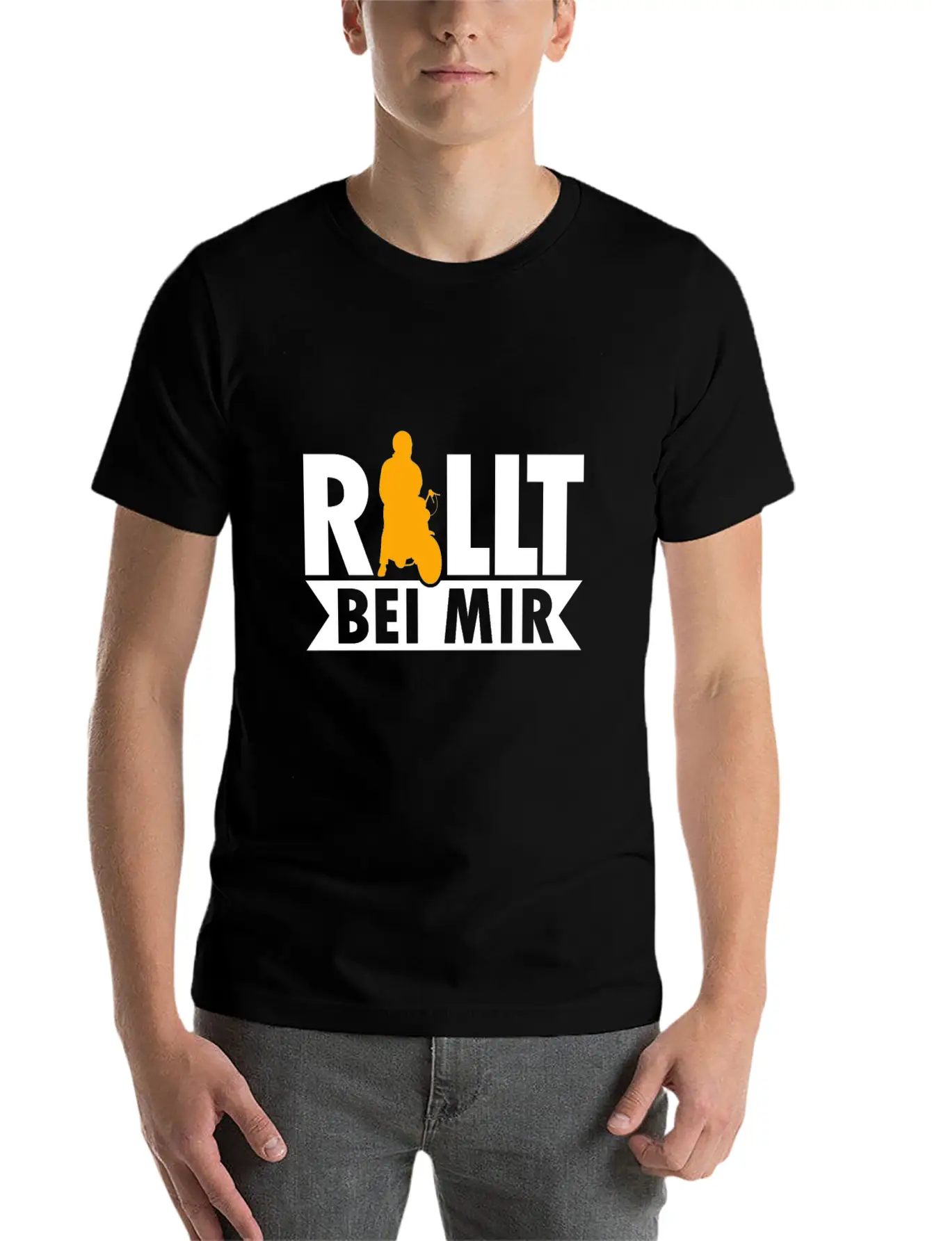 Rolls With Me Retro Moped Motorcycle Moped Driver Stylish Everyday T-Shirt – Unisex Basic Cotton Tee