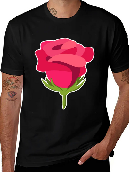 Rose Petals Bud Flower Pretty Gift Idea Unisex Short Sleeve Soft Cotton T-Shirt – Casual Everyday Wear