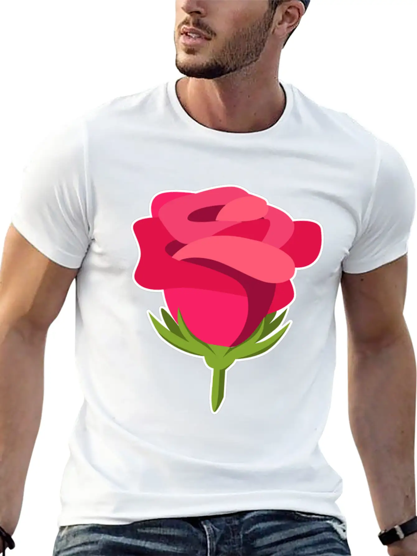 Rose Petals Bud Flower Pretty Gift Idea Unisex Short Sleeve Soft Cotton T-Shirt – Casual Everyday Wear