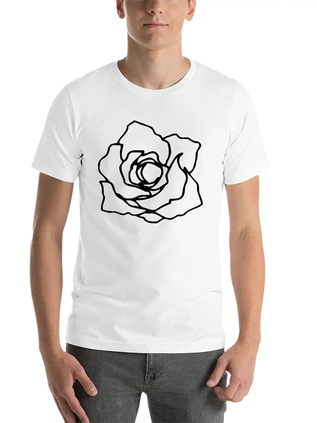 Rose Stylish Everyday T-Shirt – Unisex Basic Cotton Tee