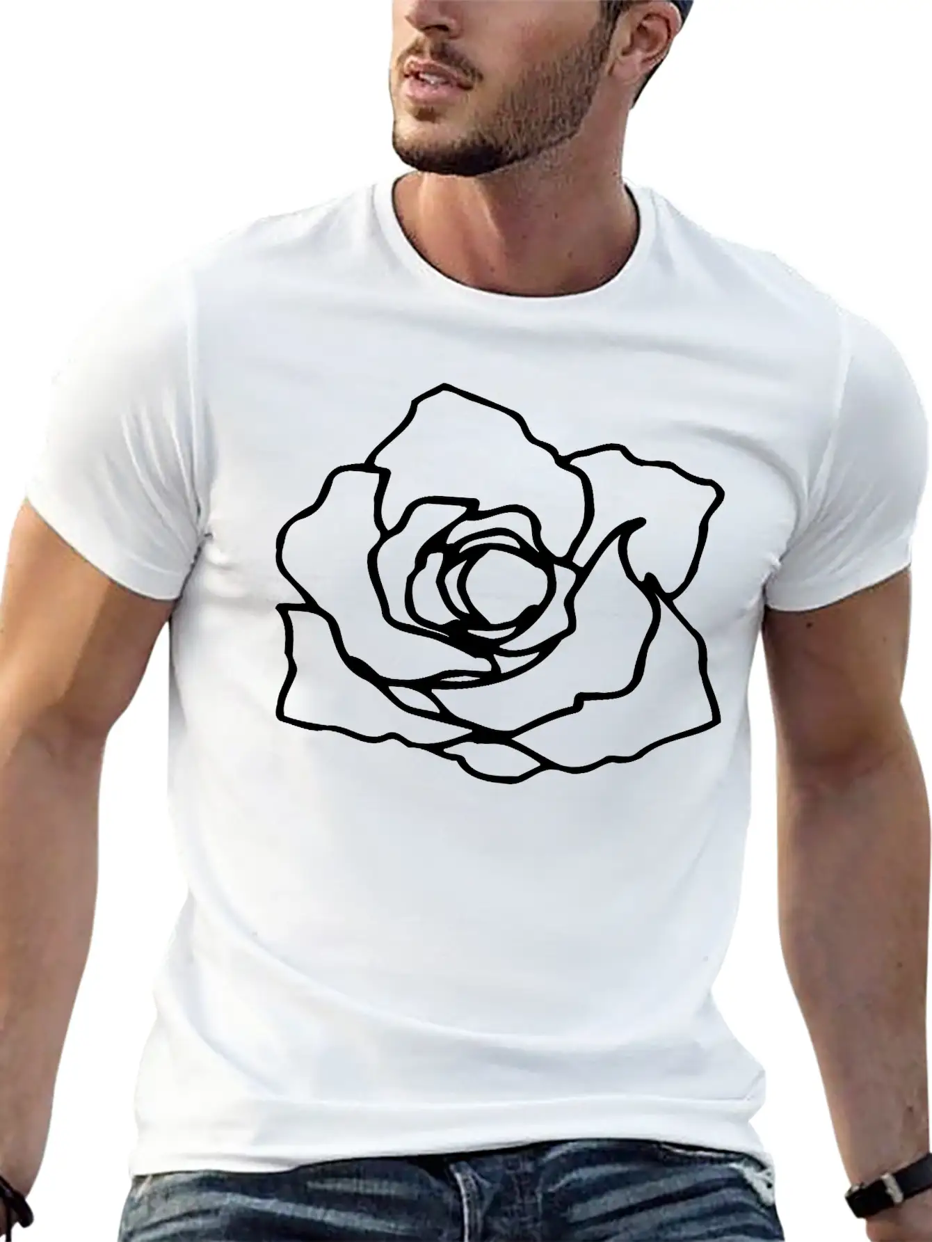 Rose Stylish Everyday T-Shirt – Unisex Basic Cotton Tee