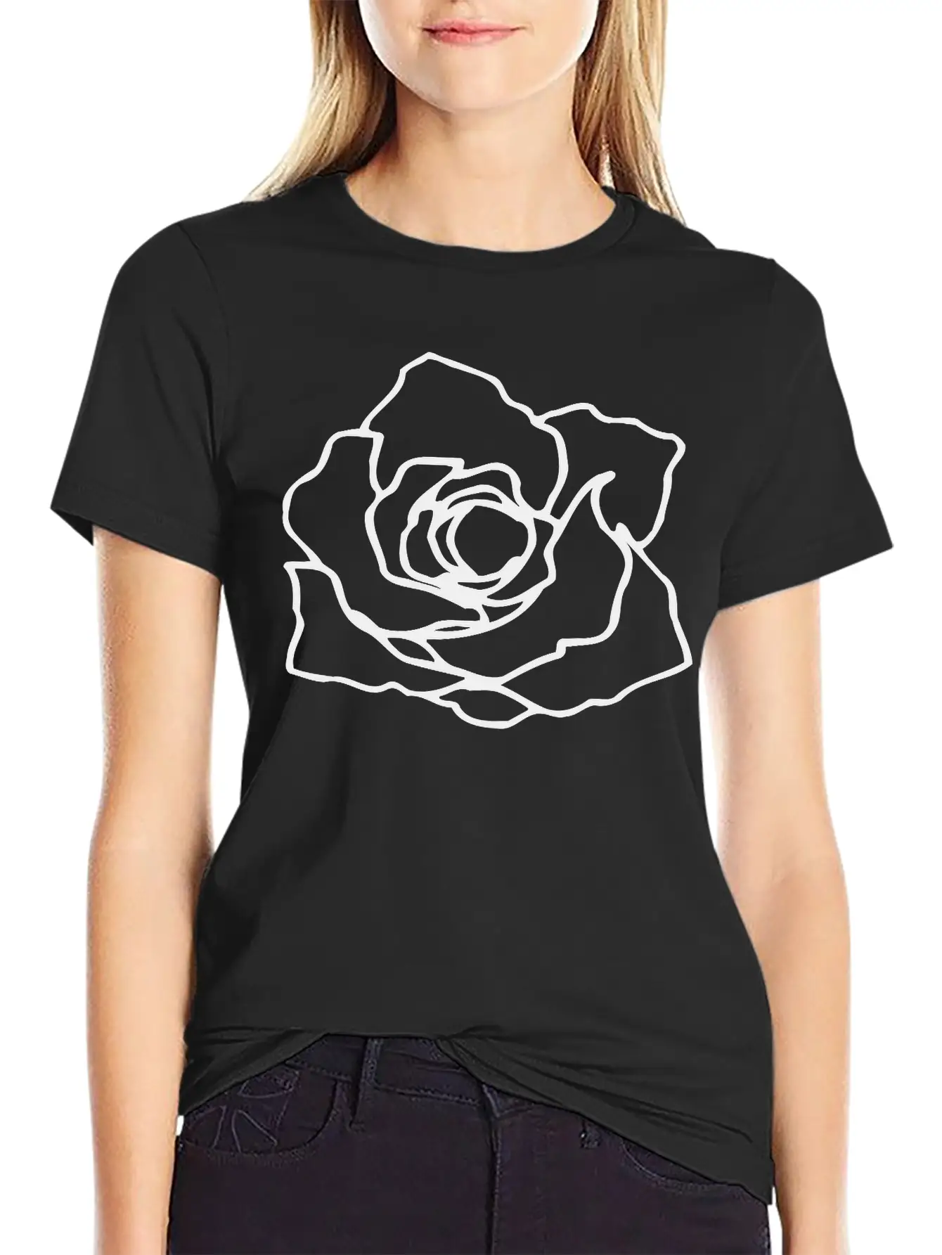 Rose Stylish Everyday T-Shirt – Unisex Basic Cotton Tee