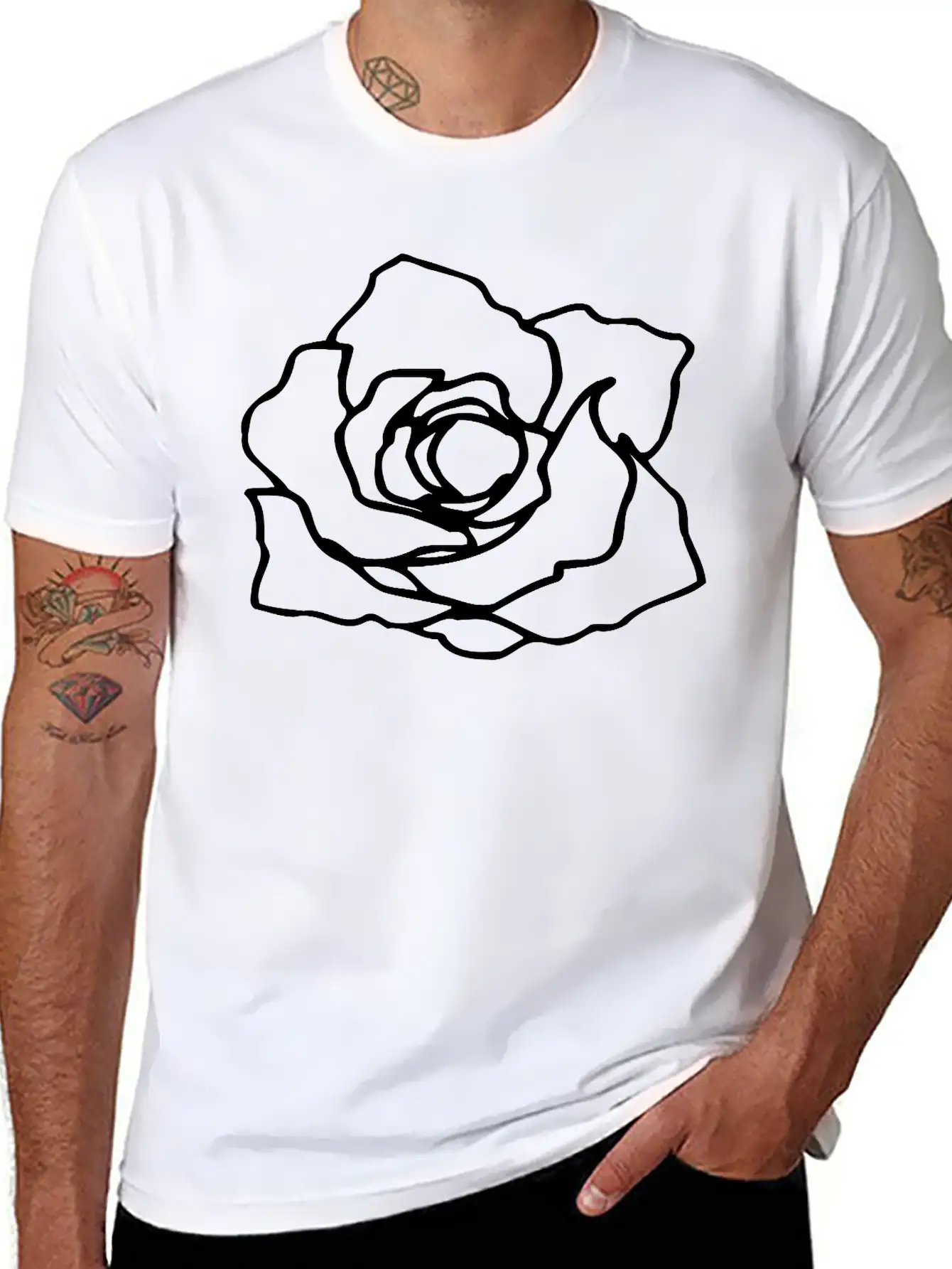 Rose Stylish Everyday T-Shirt – Unisex Basic Cotton Tee