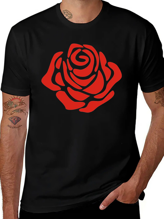 Rose Unisex Short Sleeve Soft Cotton T-Shirt – Casual Everyday Wear