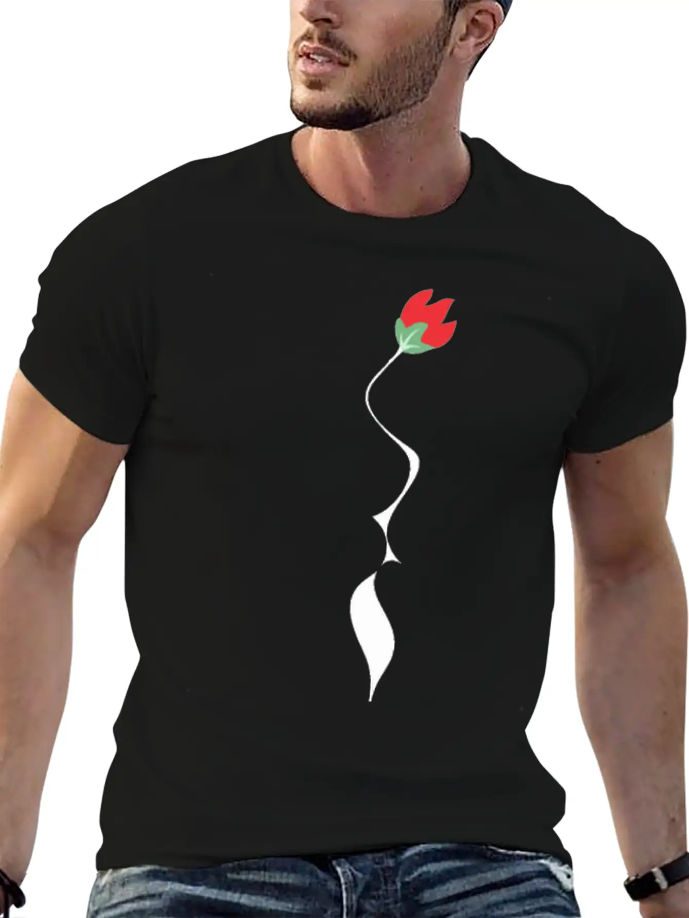 ROSES KISS Valentine Basic Graphic T-Shirt – Daily Comfort In Soft Cotton