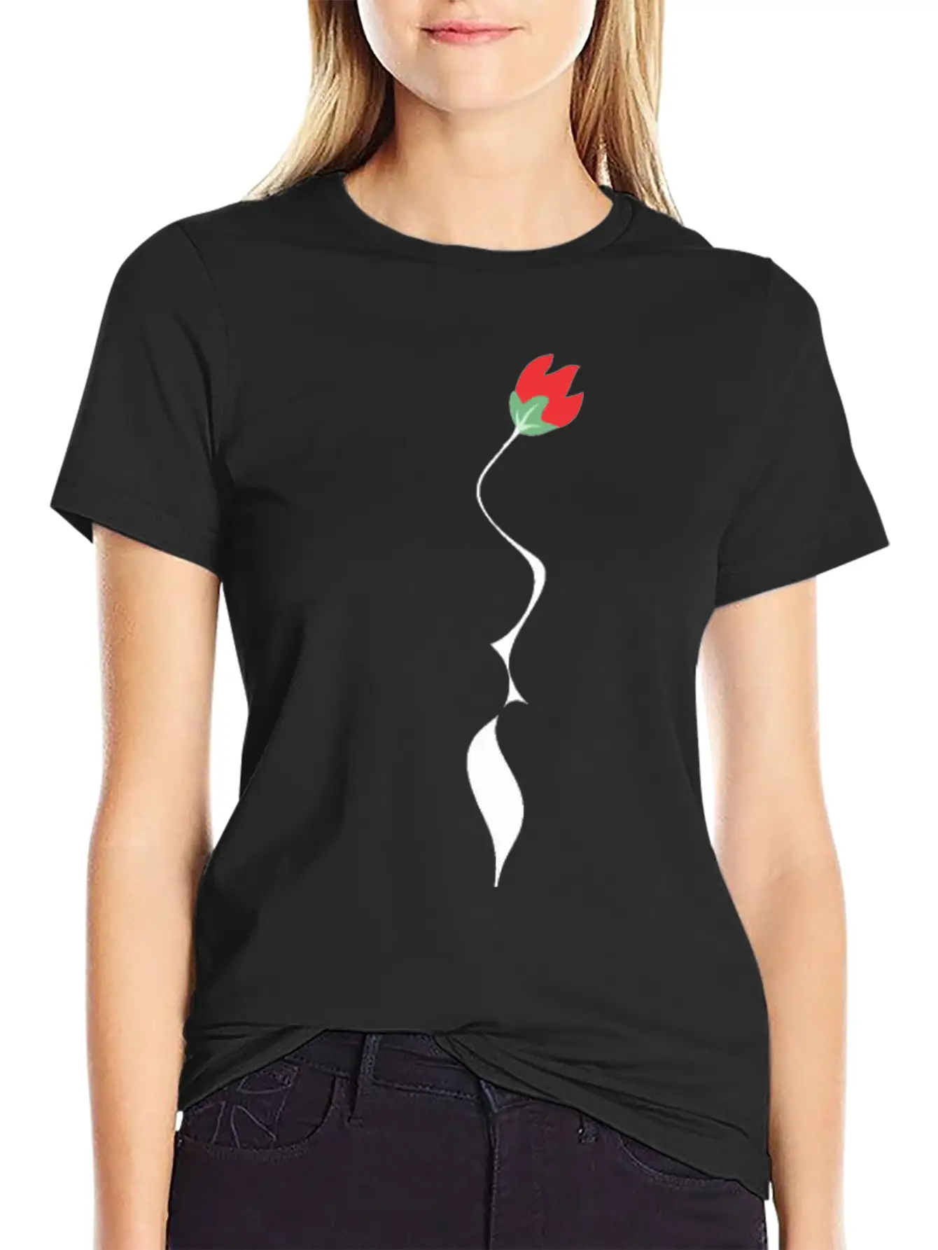 ROSES KISS Valentine Basic Graphic T-Shirt – Daily Comfort In Soft Cotton