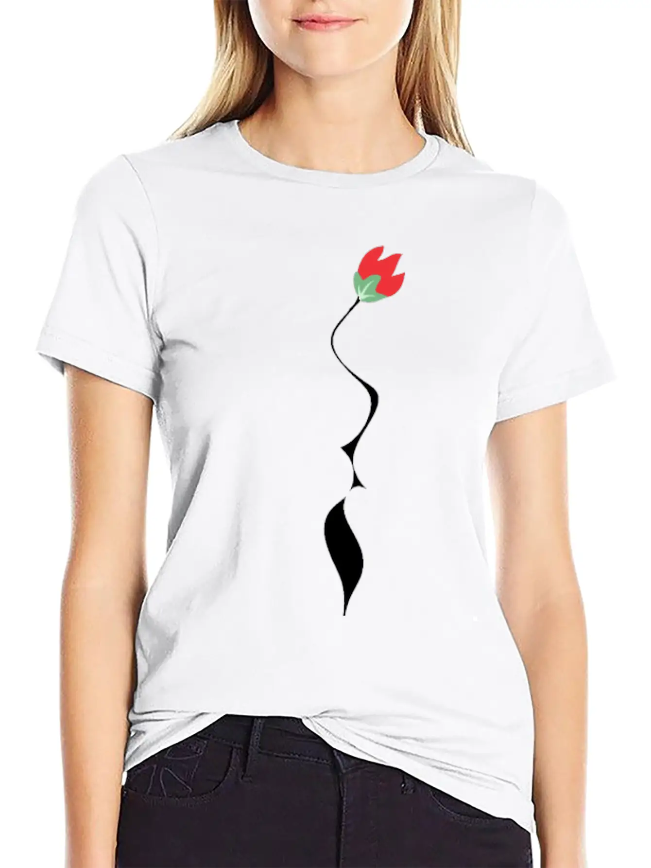 ROSES KISS Valentine Basic Graphic T-Shirt – Daily Comfort In Soft Cotton