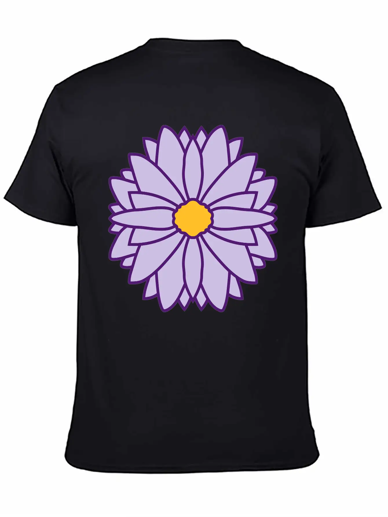 Round Pretty Flower Design Unisex Casual T-Shirt – Clean Design For Daily Comfort