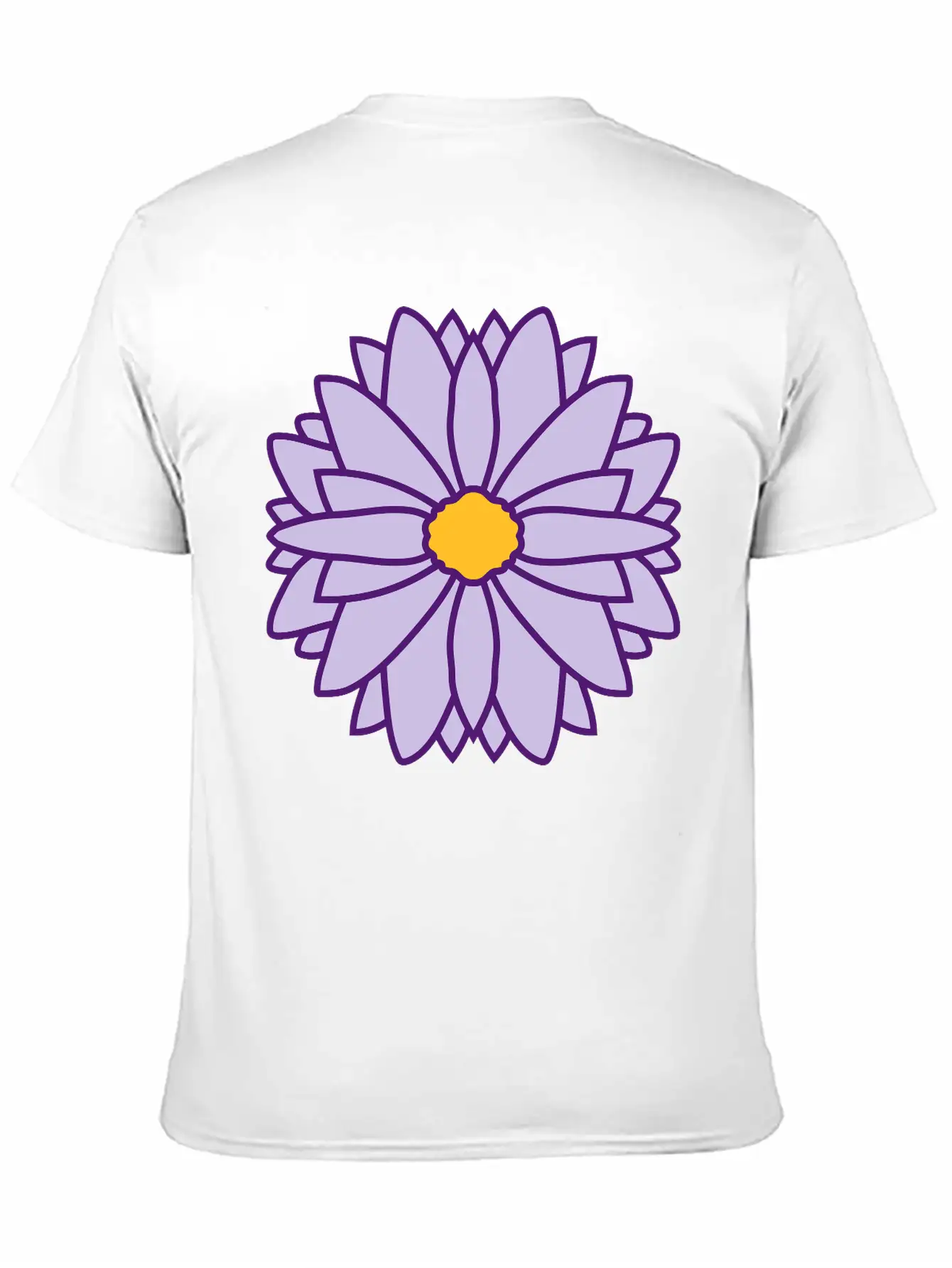 Round Pretty Flower Design Unisex Casual T-Shirt – Clean Design For Daily Comfort