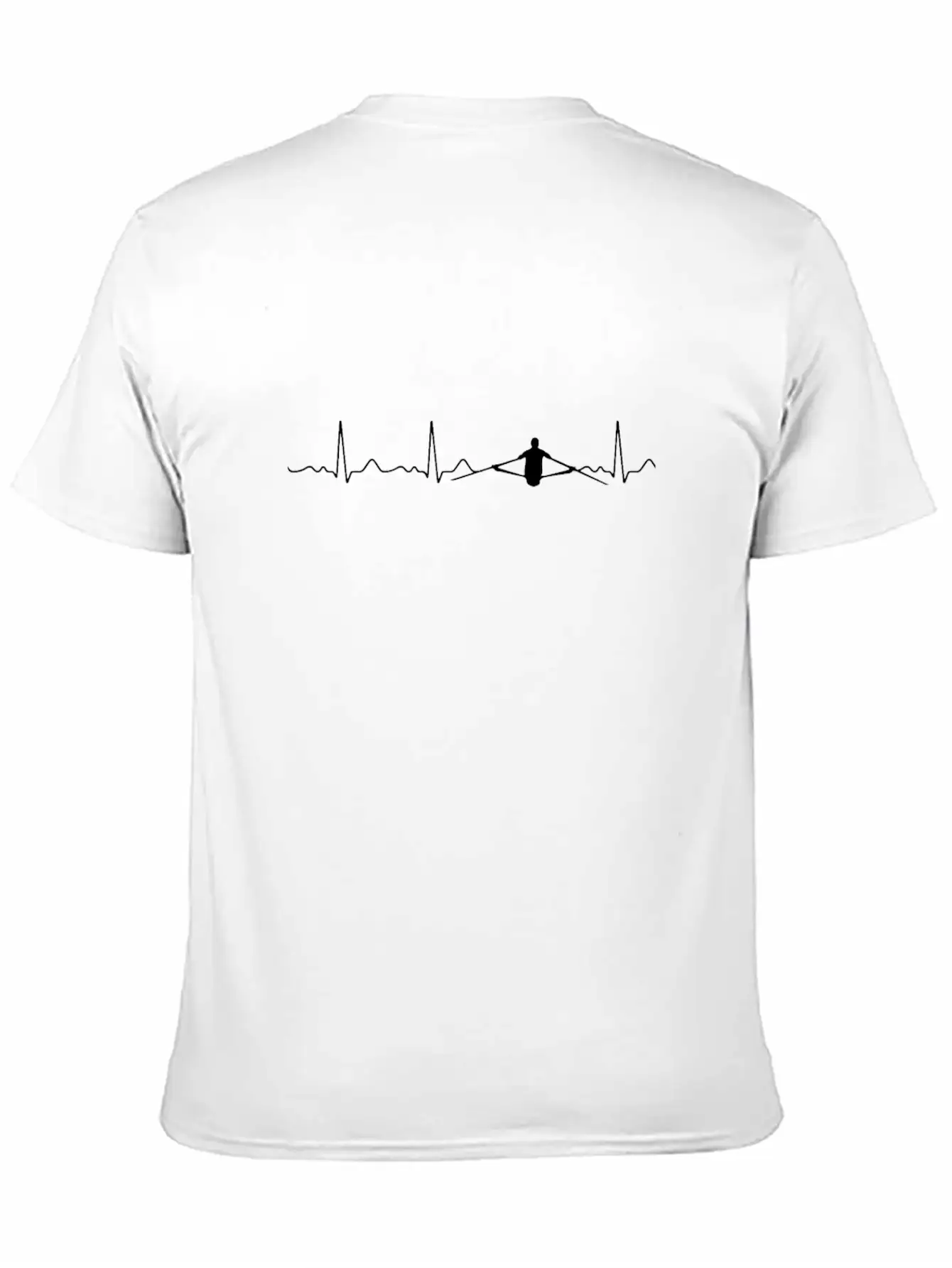 Rowing - Heart Line / Heart Rhythm / Pulse Basic Graphic T-Shirt – Daily Comfort In Soft Cotton