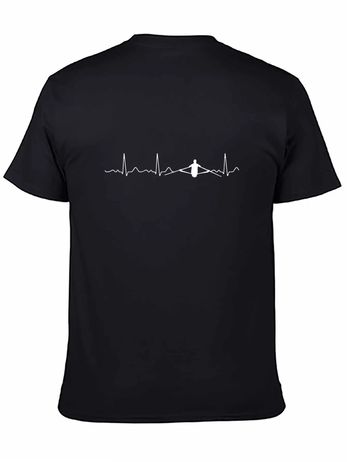 Rowing - Heart Line / Heart Rhythm / Pulse Basic Graphic T-Shirt – Daily Comfort In Soft Cotton