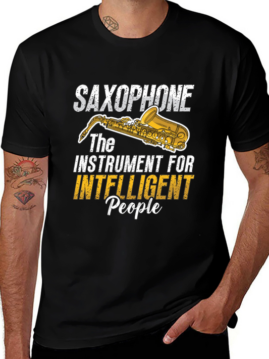 Saxophone Intelligent People Graphic Tee