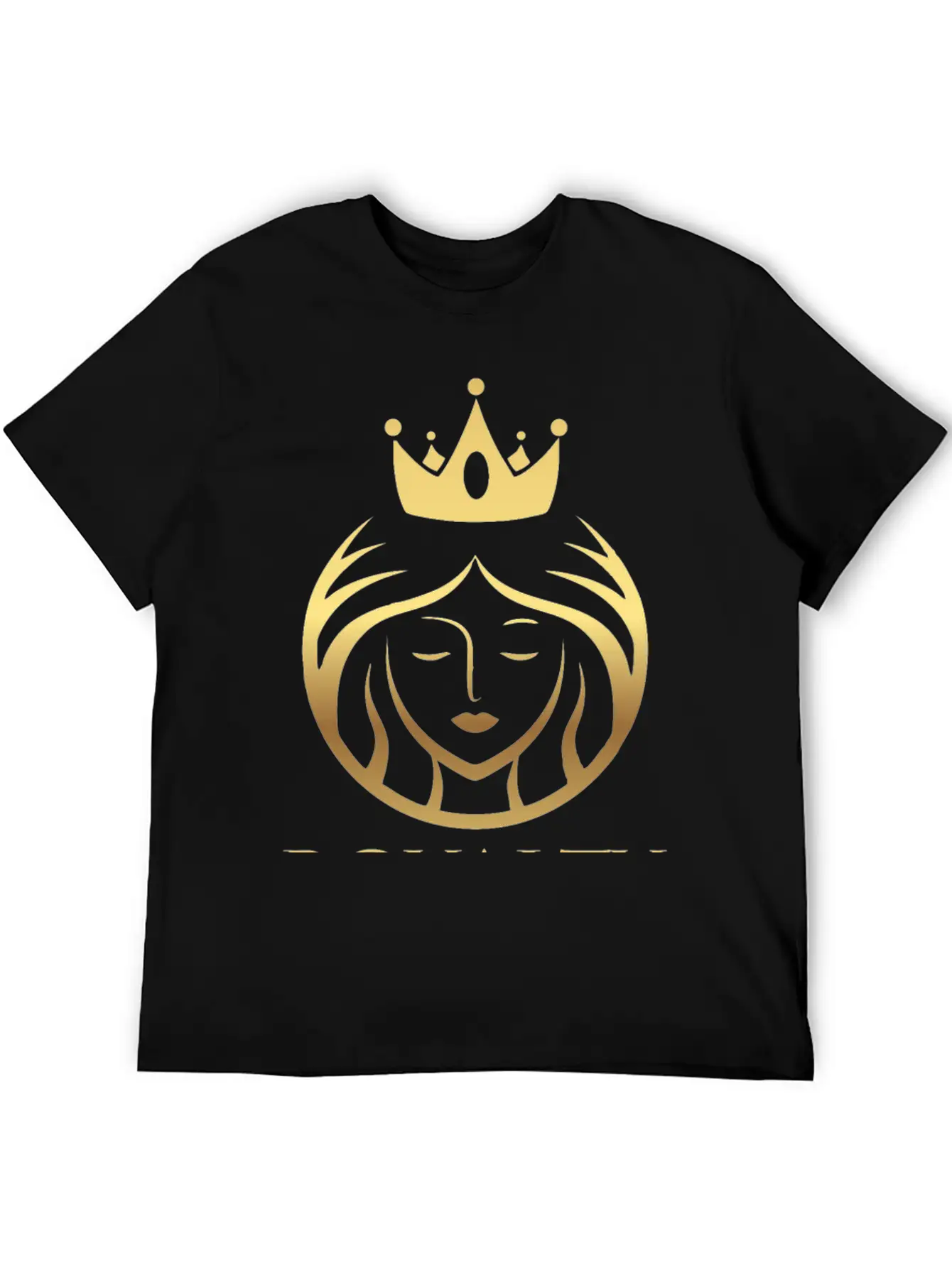 RQ Luscious Gold Crowned Queen Basic Graphic T-Shirt – Daily Comfort In Soft Cotton
