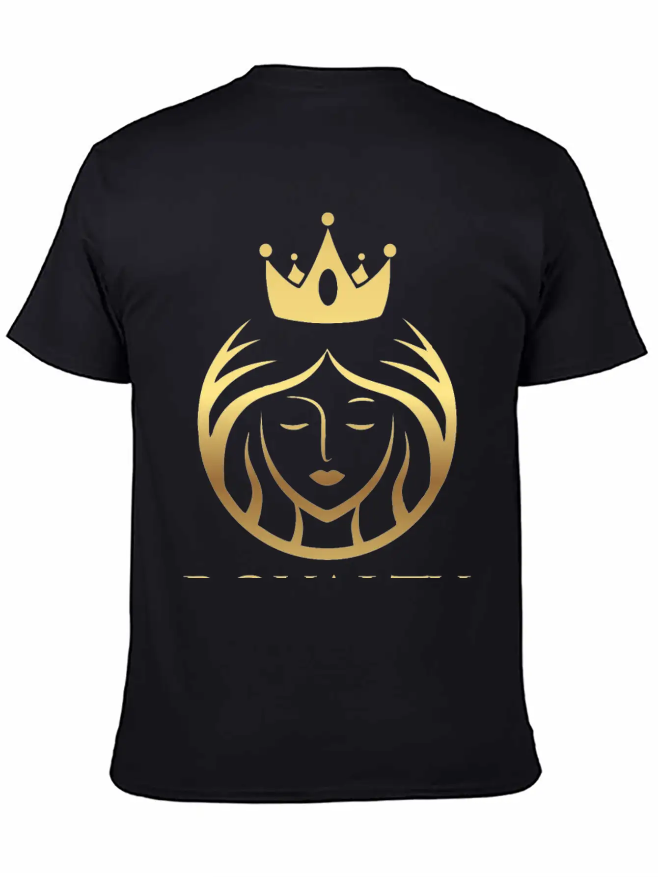 RQ Luscious Gold Crowned Queen Basic Graphic T-Shirt – Daily Comfort In Soft Cotton
