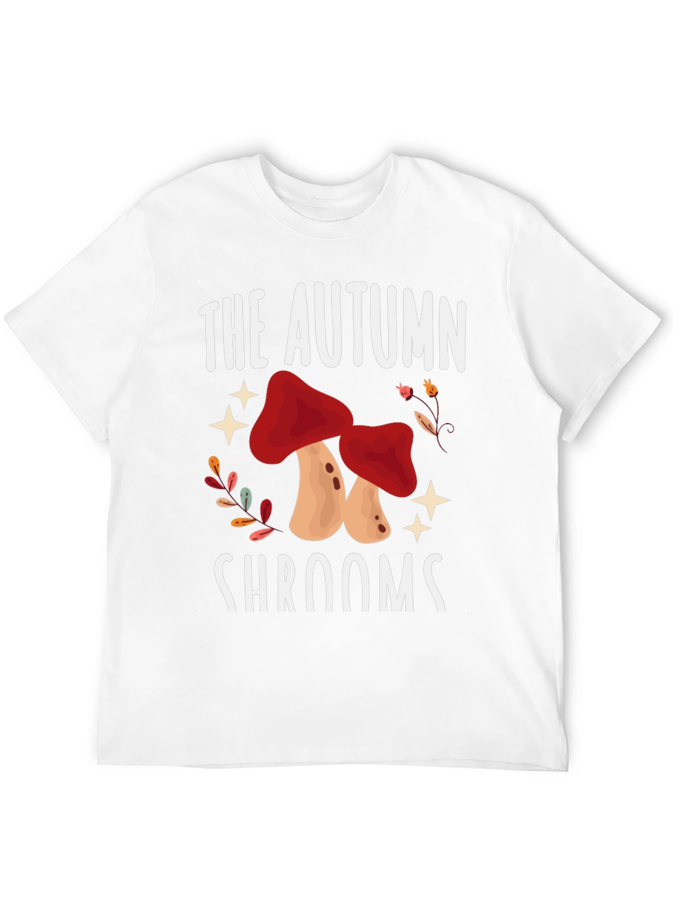 Autumn Shrooms Graphic Tee - Black Unisex T-Shirt