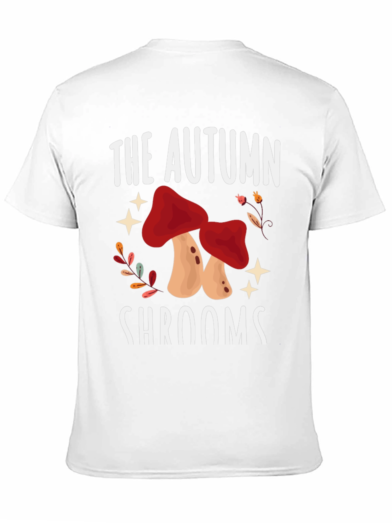 Autumn Shrooms Graphic Tee - Black Unisex T-Shirt