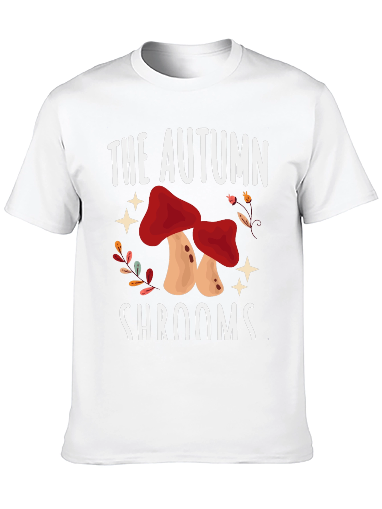 Autumn Shrooms Graphic Tee - Black Unisex T-Shirt