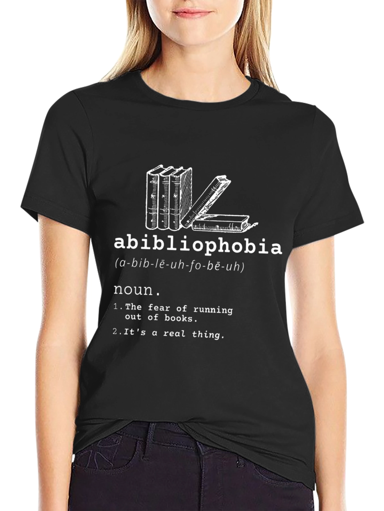 Abibliophobia T-Shirt - Book Lovers Funny Definition Tee
