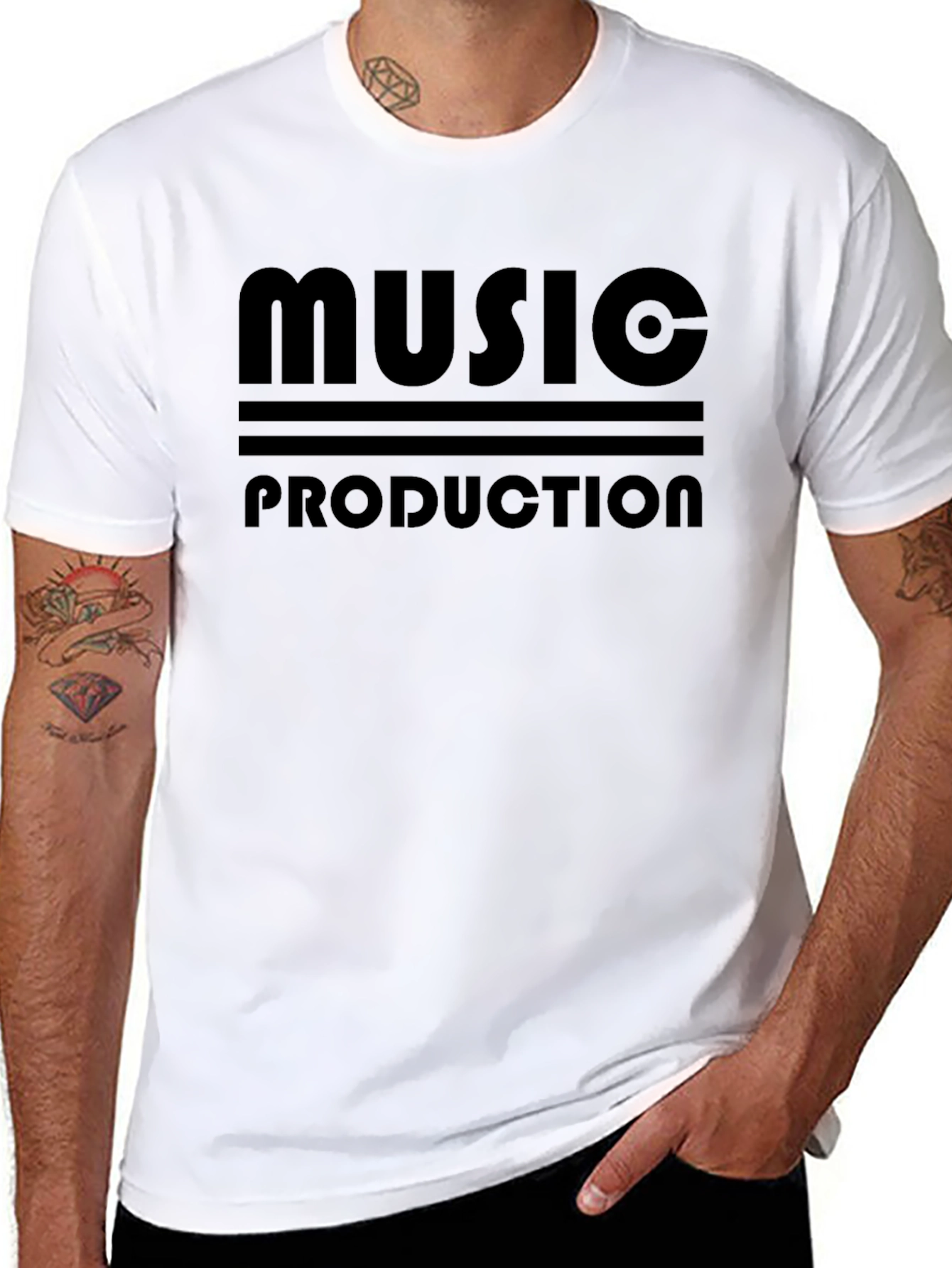 Music Production Black Graphic T-Shirt
