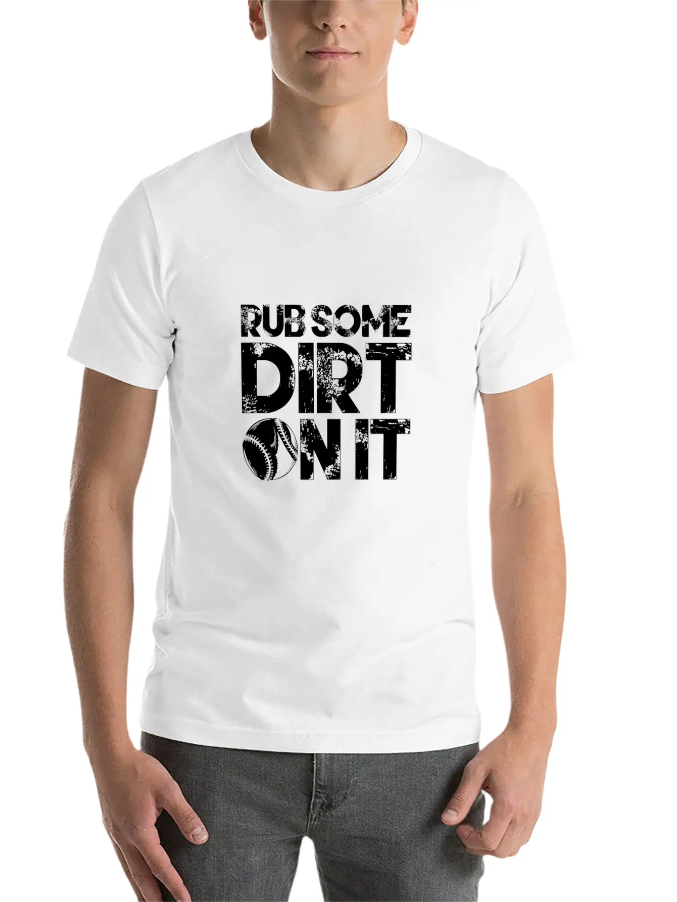 Rub Some Dirt On It Baseball Vintage Basic Graphic T-Shirt – Daily Comfort In Soft Cotton