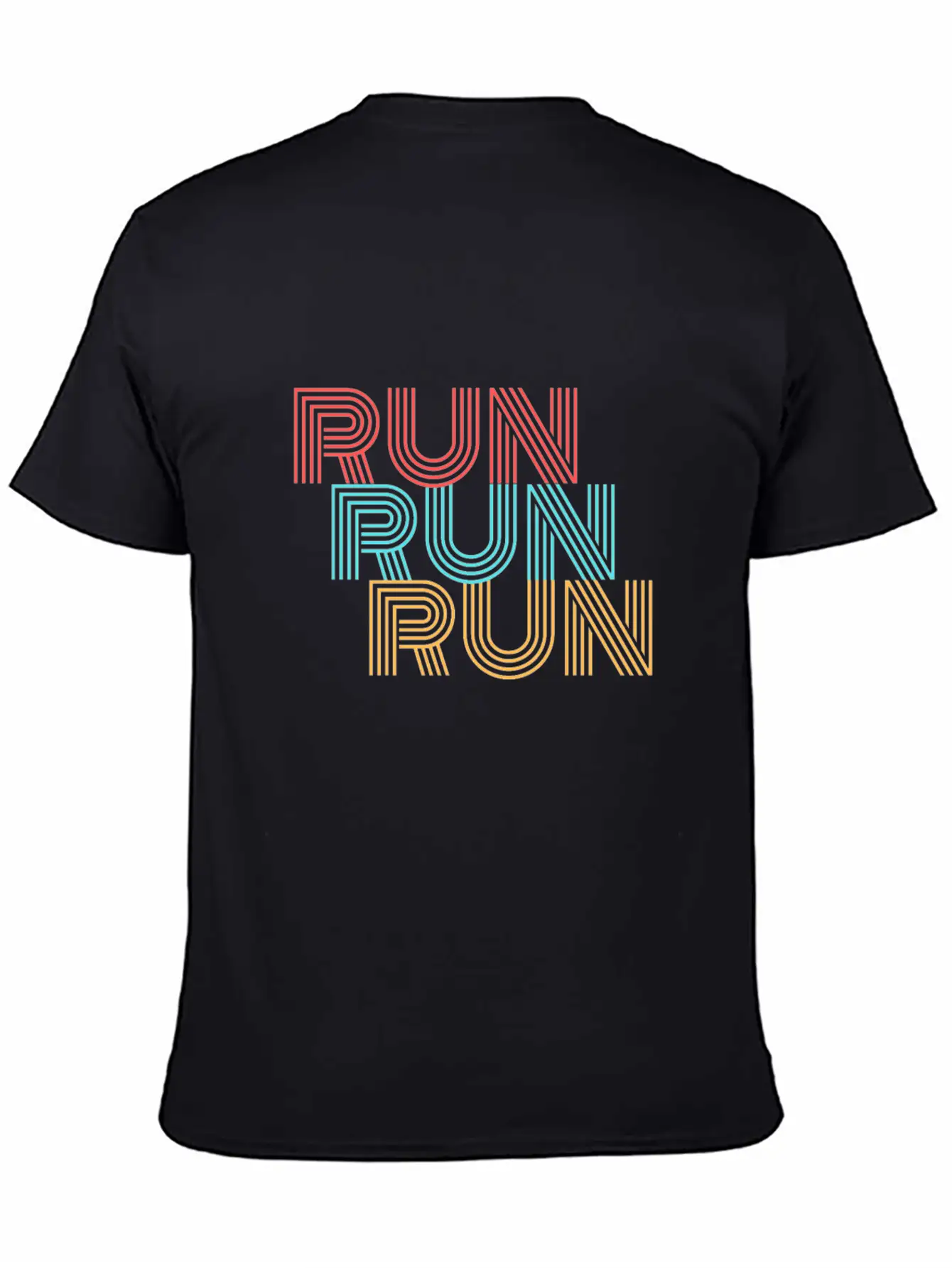 RUN RUN RUN Basic Graphic T-Shirt – Daily Comfort In Soft Cotton