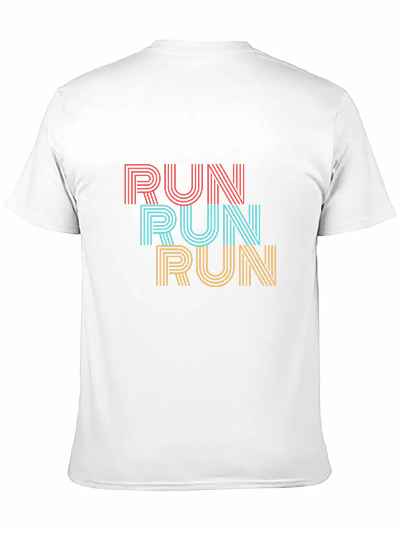 RUN RUN RUN Basic Graphic T-Shirt – Daily Comfort In Soft Cotton