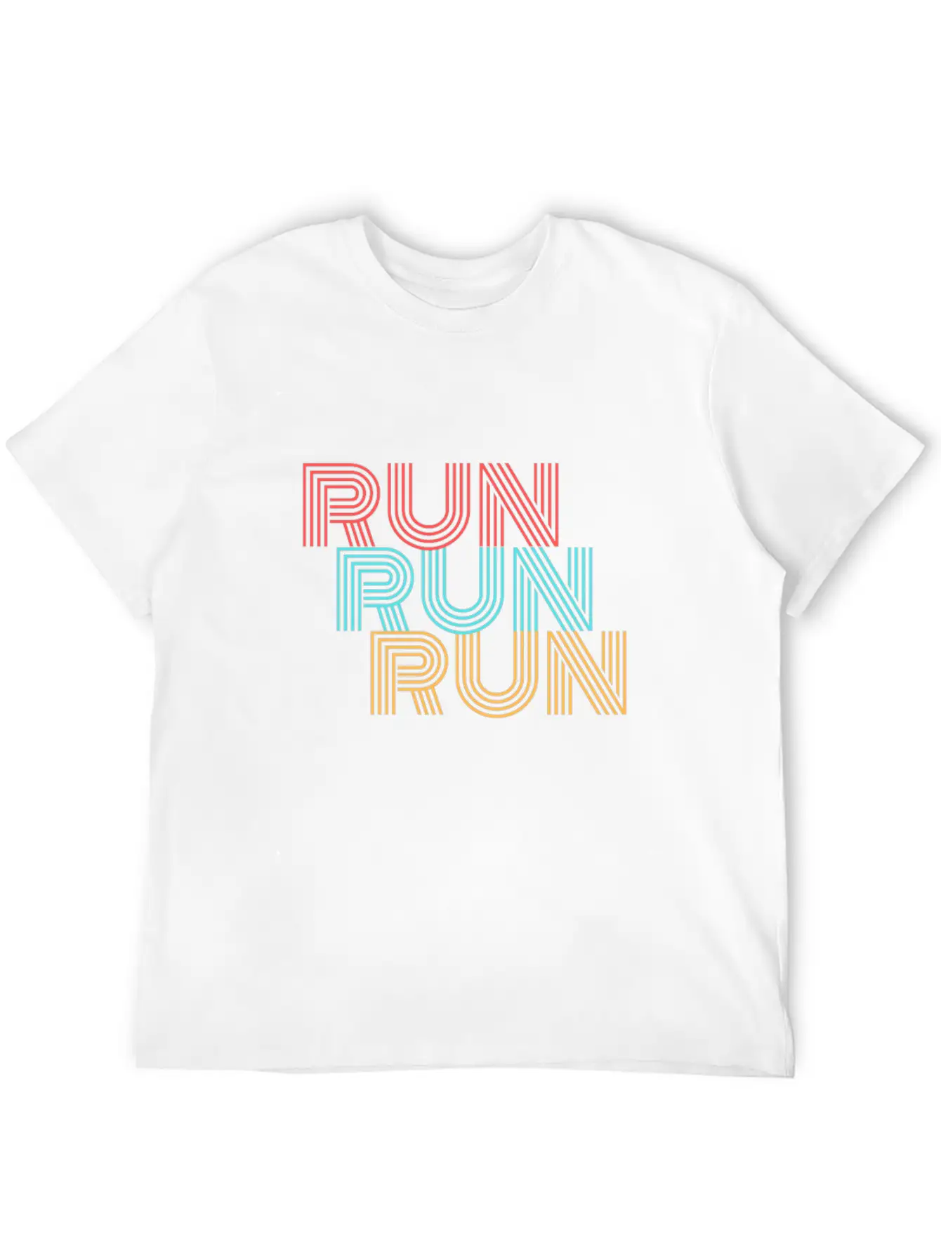 RUN RUN RUN Basic Graphic T-Shirt – Daily Comfort In Soft Cotton