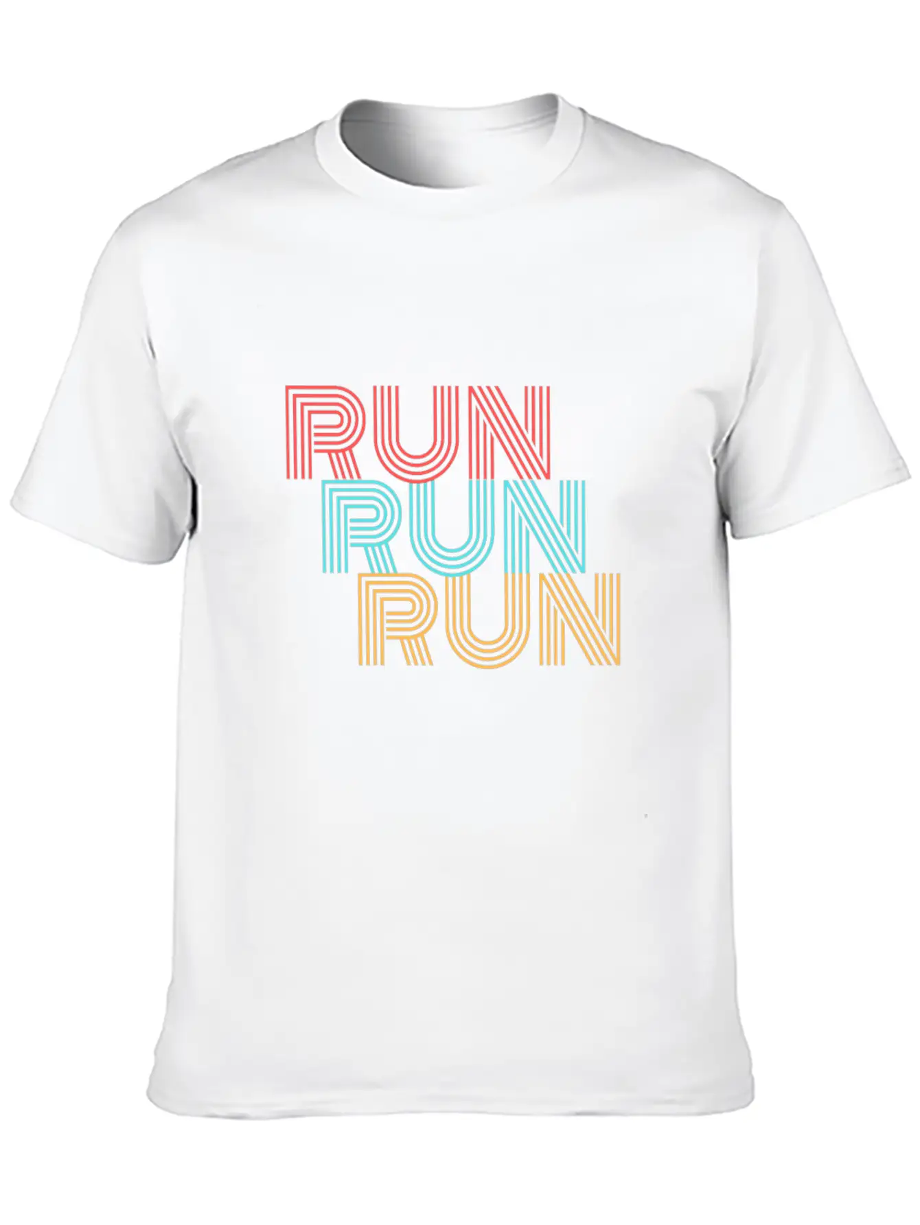 RUN RUN RUN Basic Graphic T-Shirt – Daily Comfort In Soft Cotton