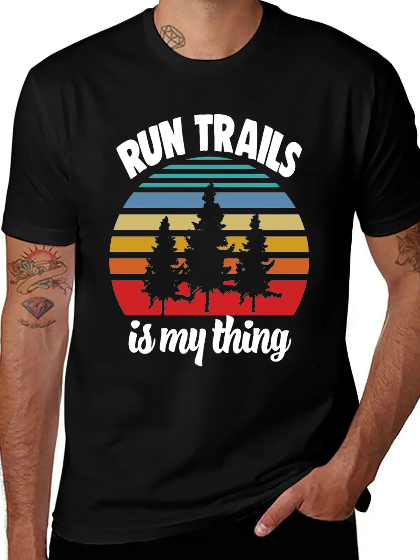 Run Trails Unisex Short Sleeve Soft Cotton T-Shirt – Casual Everyday Wear