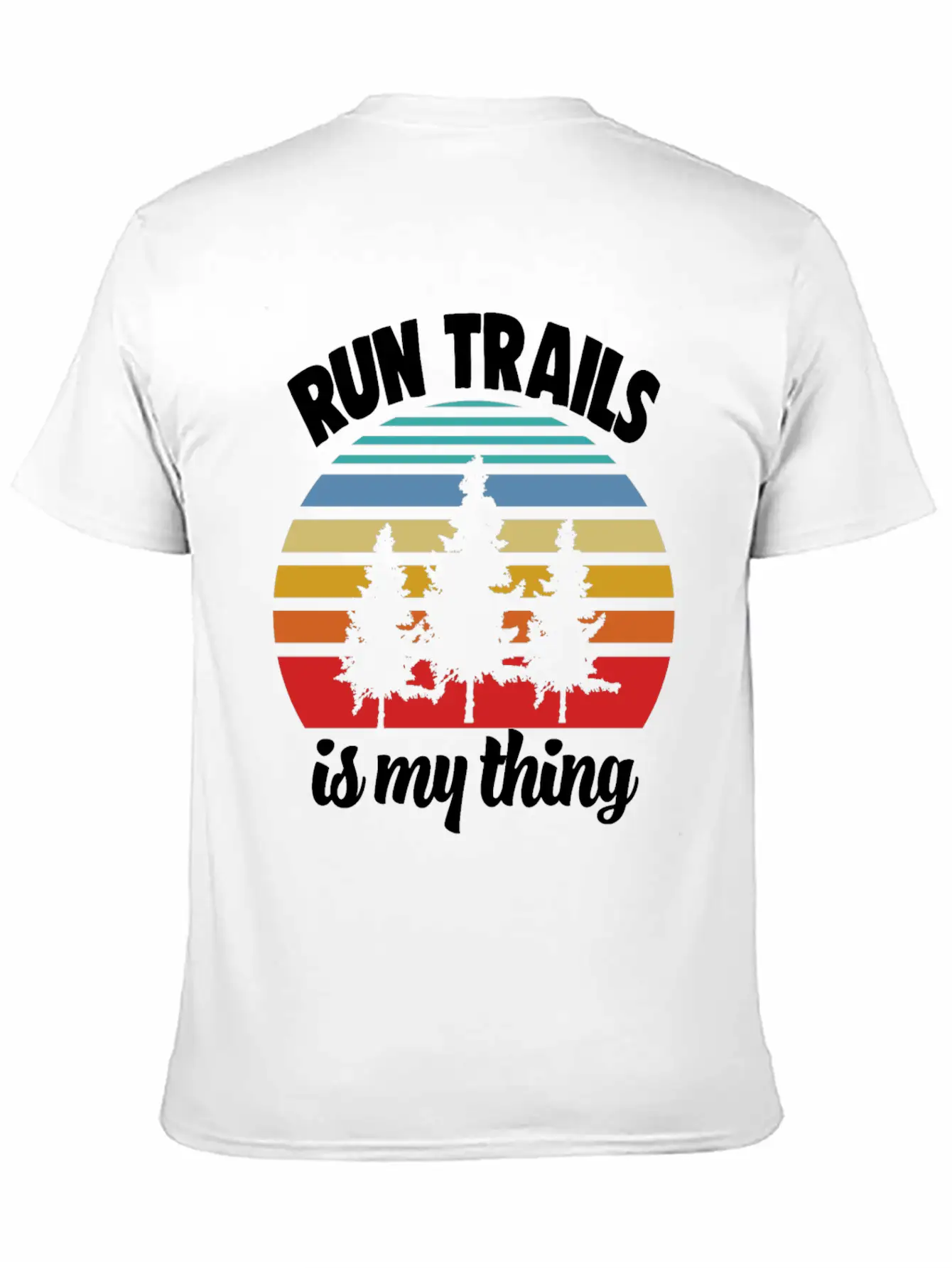 Run Trails Unisex Short Sleeve Soft Cotton T-Shirt – Casual Everyday Wear