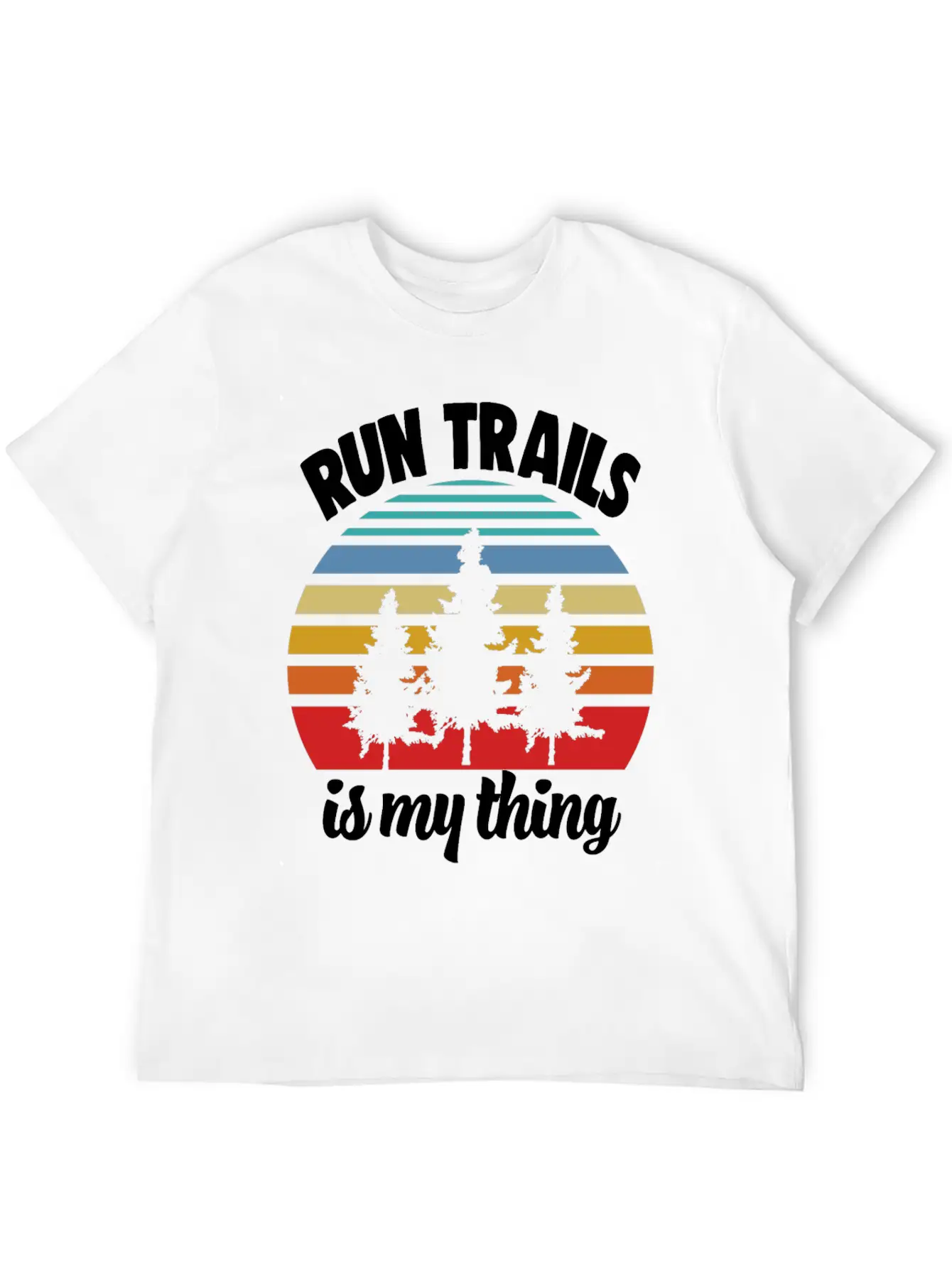 Run Trails Unisex Short Sleeve Soft Cotton T-Shirt – Casual Everyday Wear