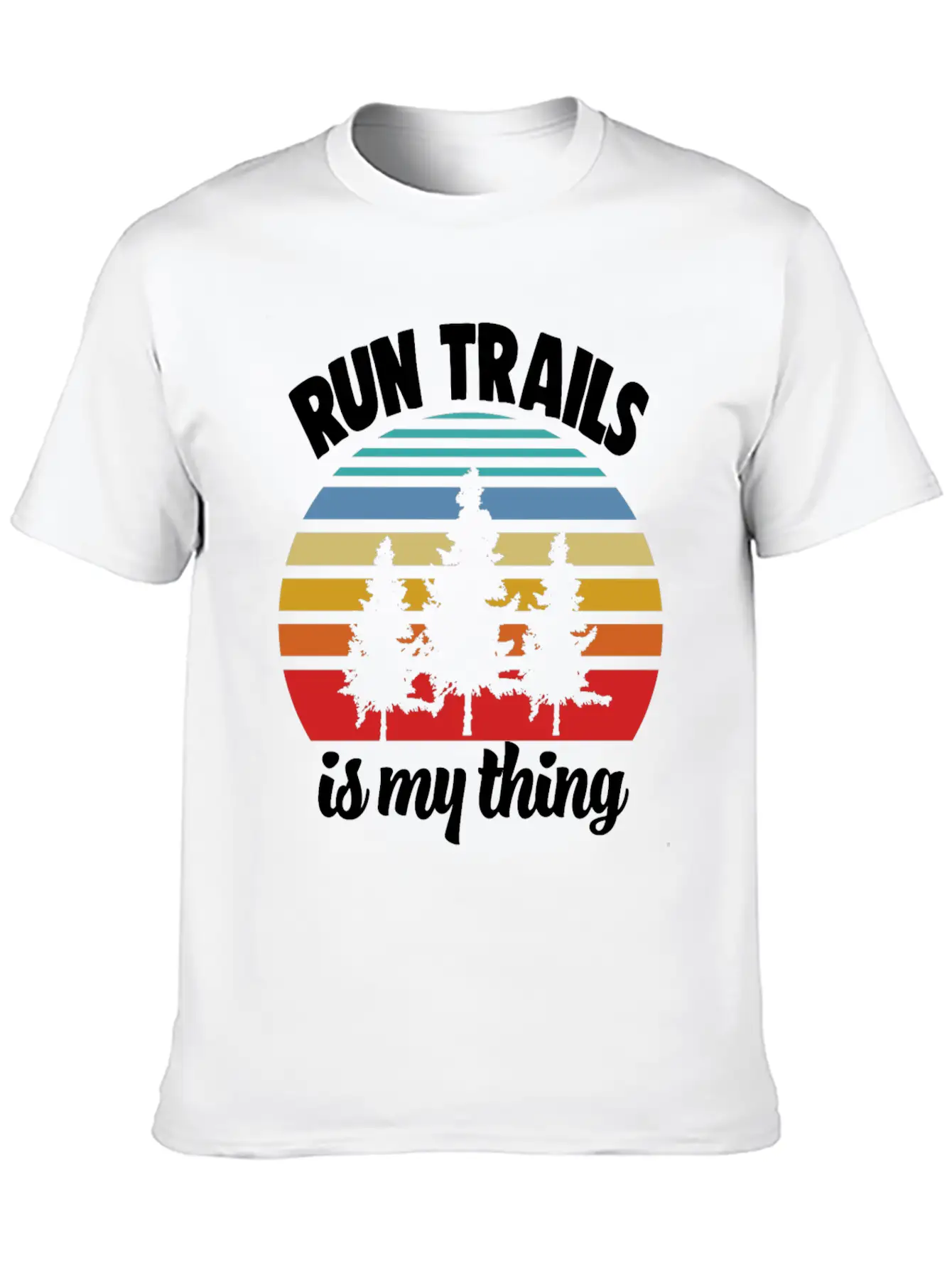 Run Trails Unisex Short Sleeve Soft Cotton T-Shirt – Casual Everyday Wear
