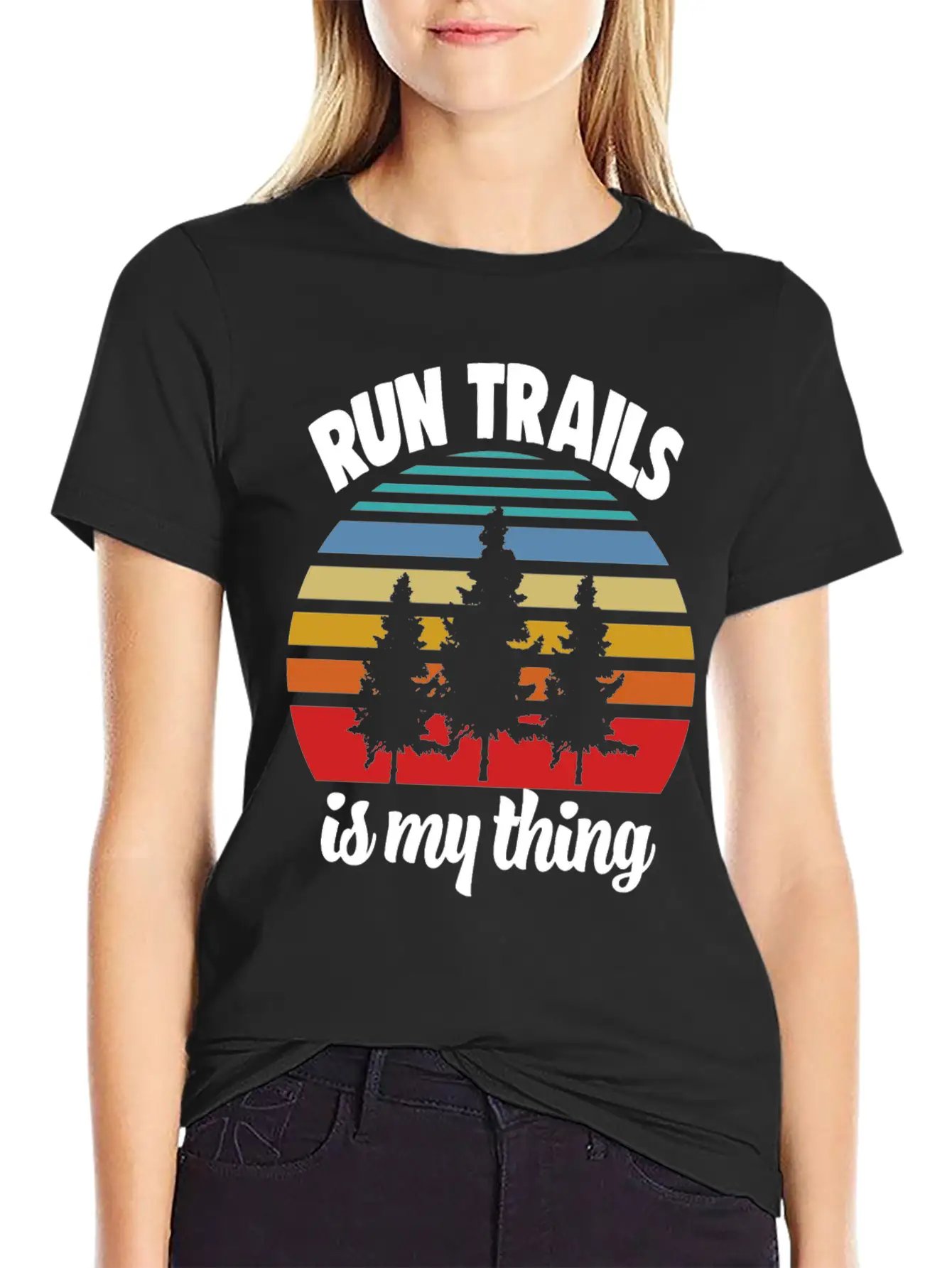 Run Trails Unisex Short Sleeve Soft Cotton T-Shirt – Casual Everyday Wear