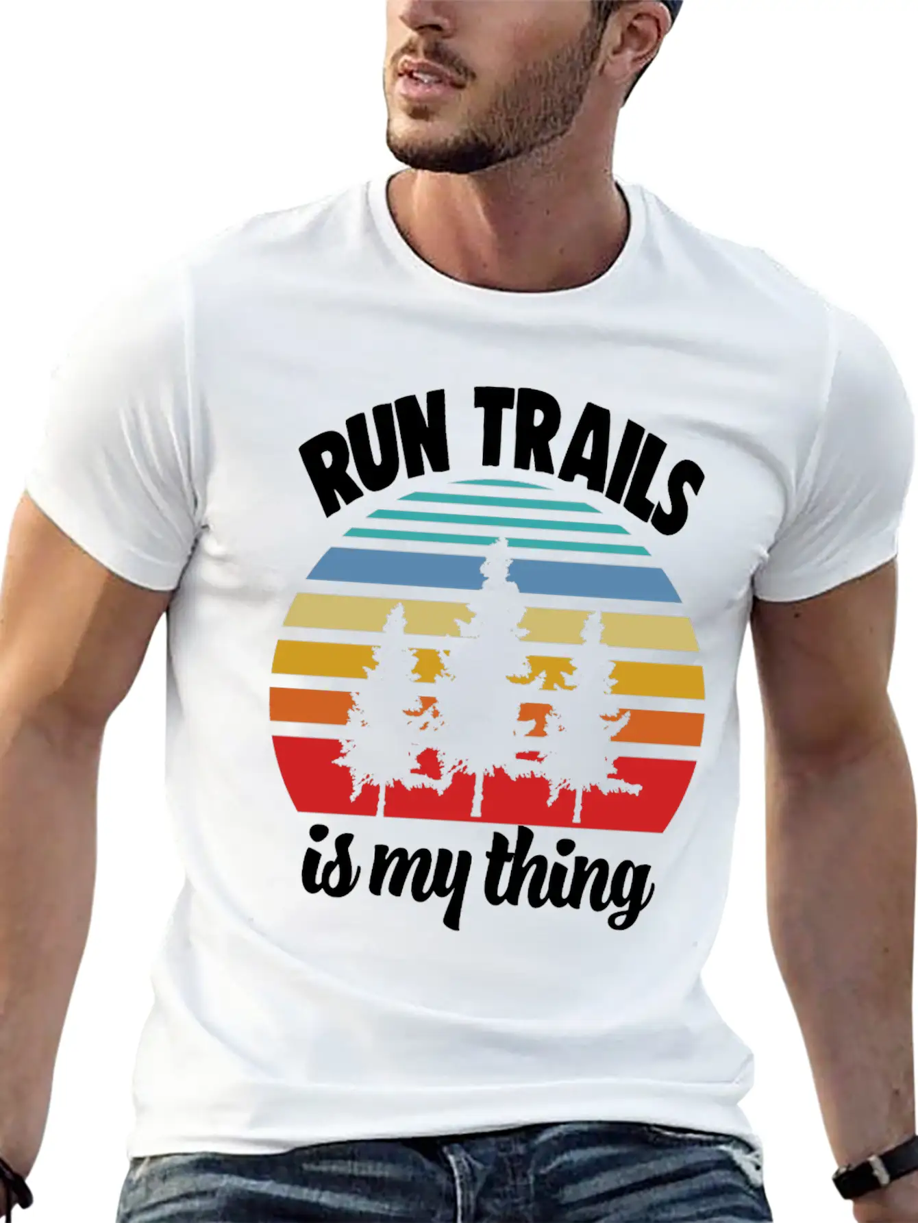 Run Trails Unisex Short Sleeve Soft Cotton T-Shirt – Casual Everyday Wear