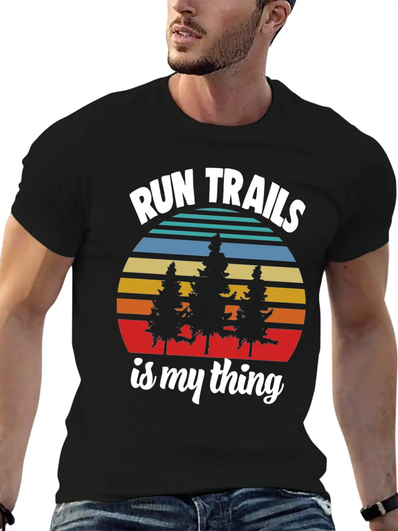 Run Trails Unisex Short Sleeve Soft Cotton T-Shirt – Casual Everyday Wear