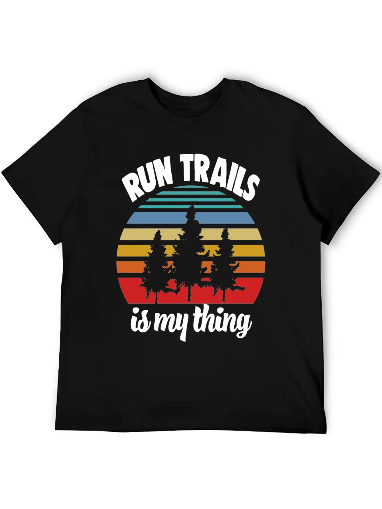 Run Trails Unisex Short Sleeve Soft Cotton T-Shirt – Casual Everyday Wear