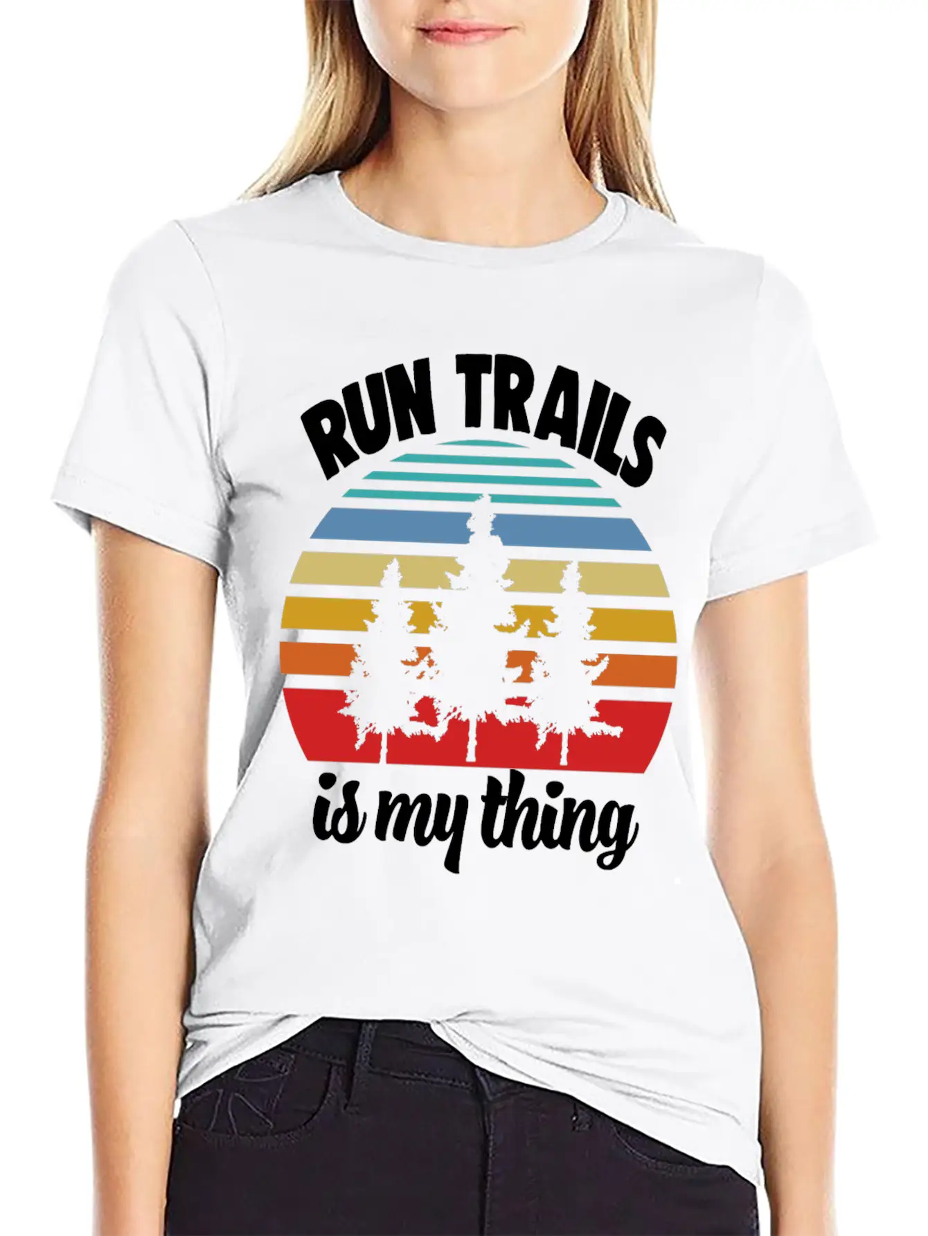 Run Trails Unisex Short Sleeve Soft Cotton T-Shirt – Casual Everyday Wear