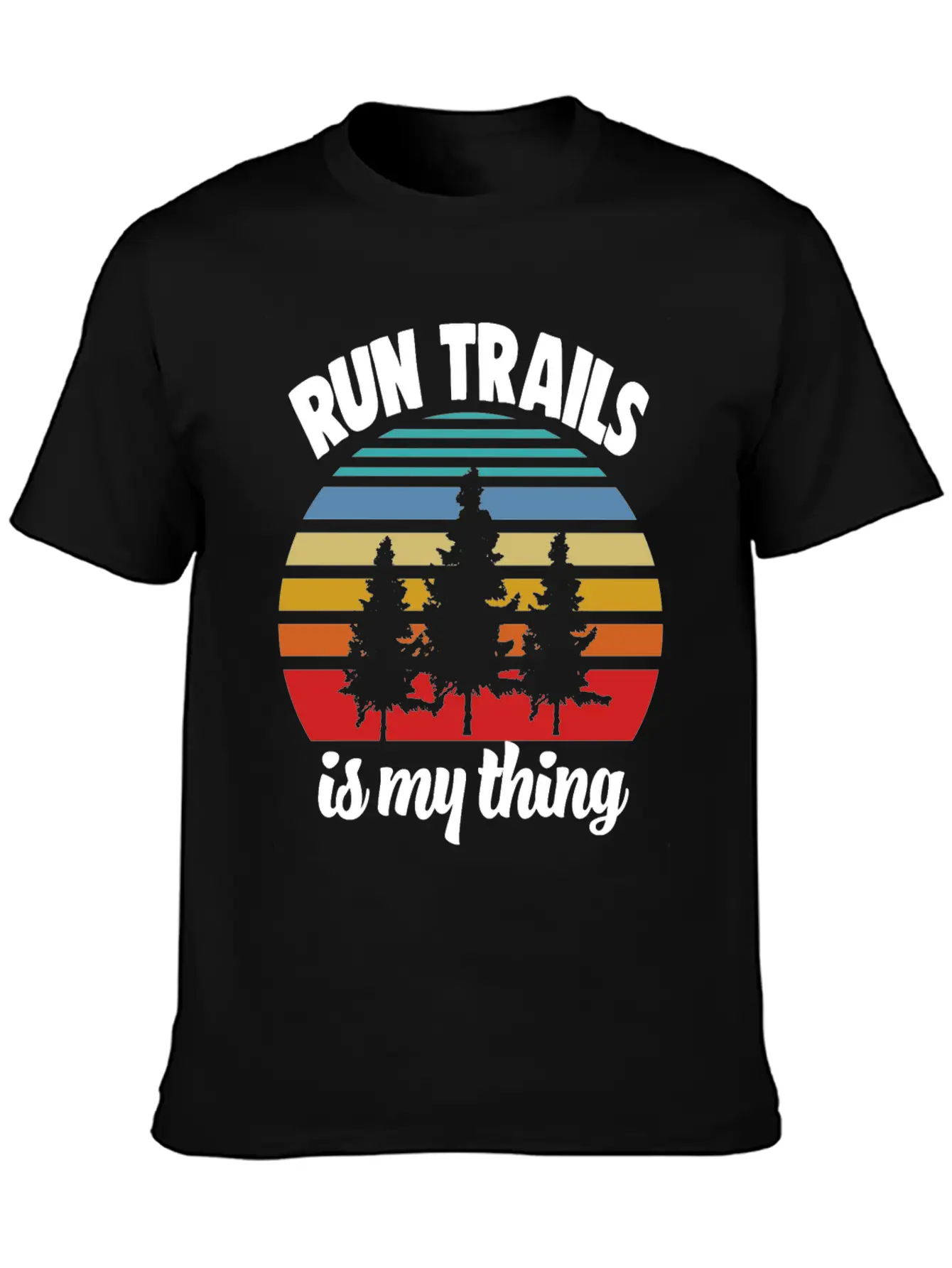 Run Trails Unisex Short Sleeve Soft Cotton T-Shirt – Casual Everyday Wear