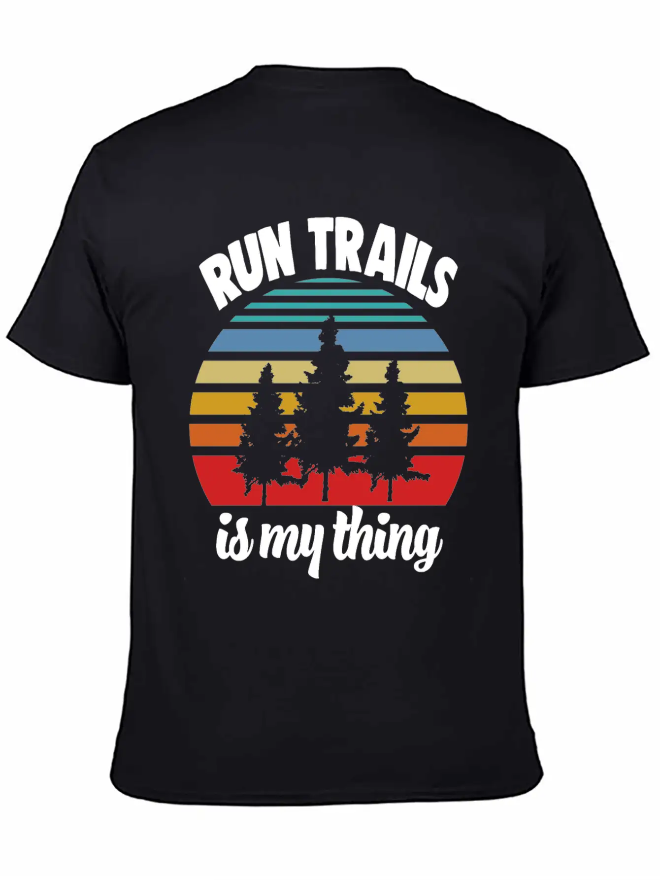 Run Trails Unisex Short Sleeve Soft Cotton T-Shirt – Casual Everyday Wear