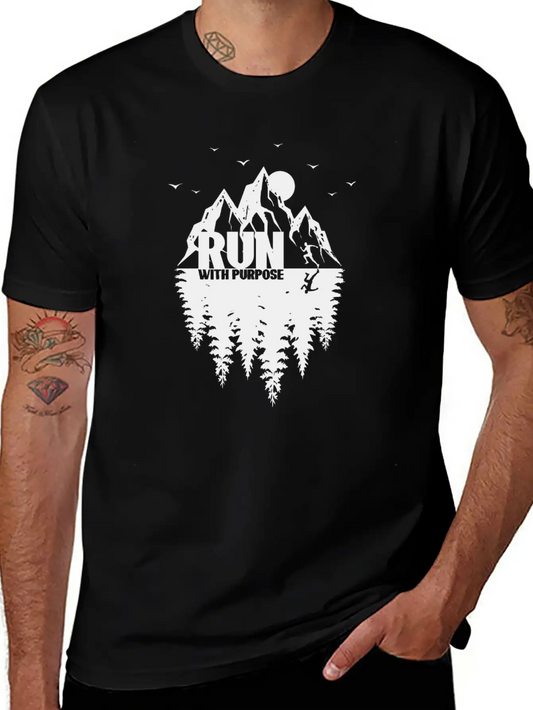 Run With Purpose Stylish Everyday T-Shirt – Unisex Basic Cotton Tee