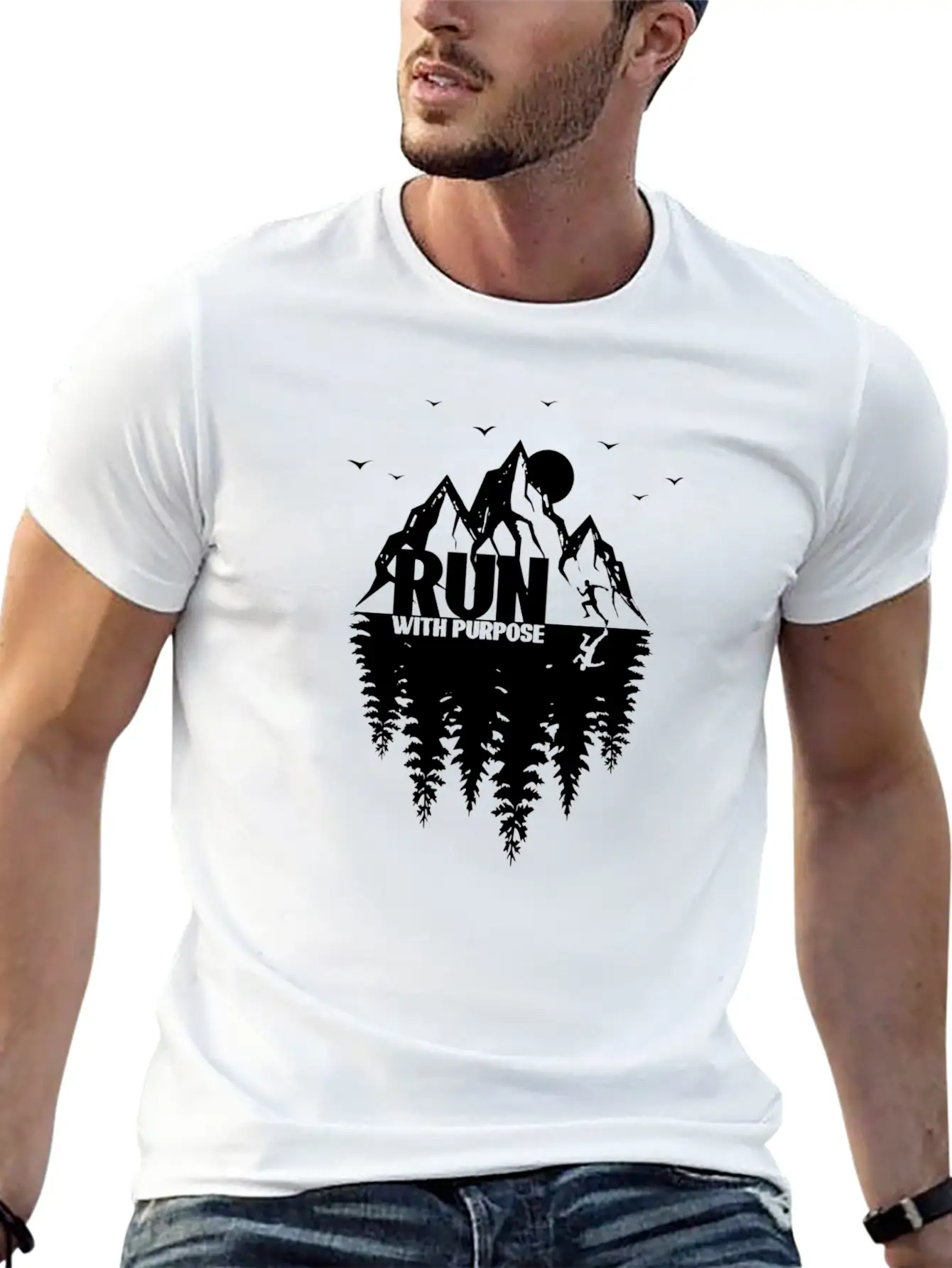 Run With Purpose Stylish Everyday T-Shirt – Unisex Basic Cotton Tee