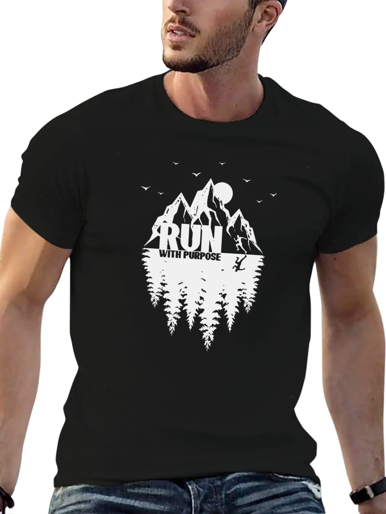 Run With Purpose Stylish Everyday T-Shirt – Unisex Basic Cotton Tee