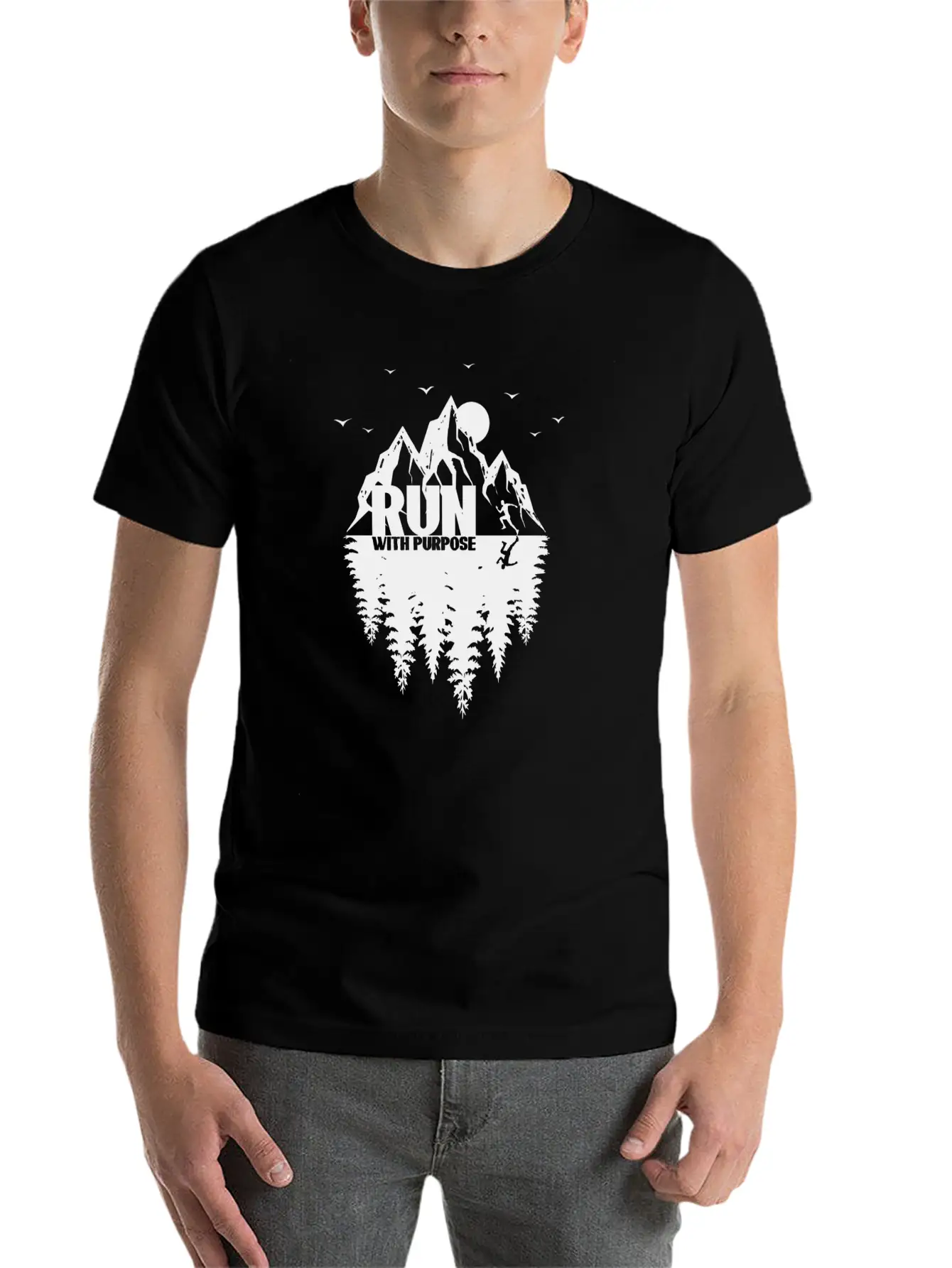Run With Purpose Stylish Everyday T-Shirt – Unisex Basic Cotton Tee