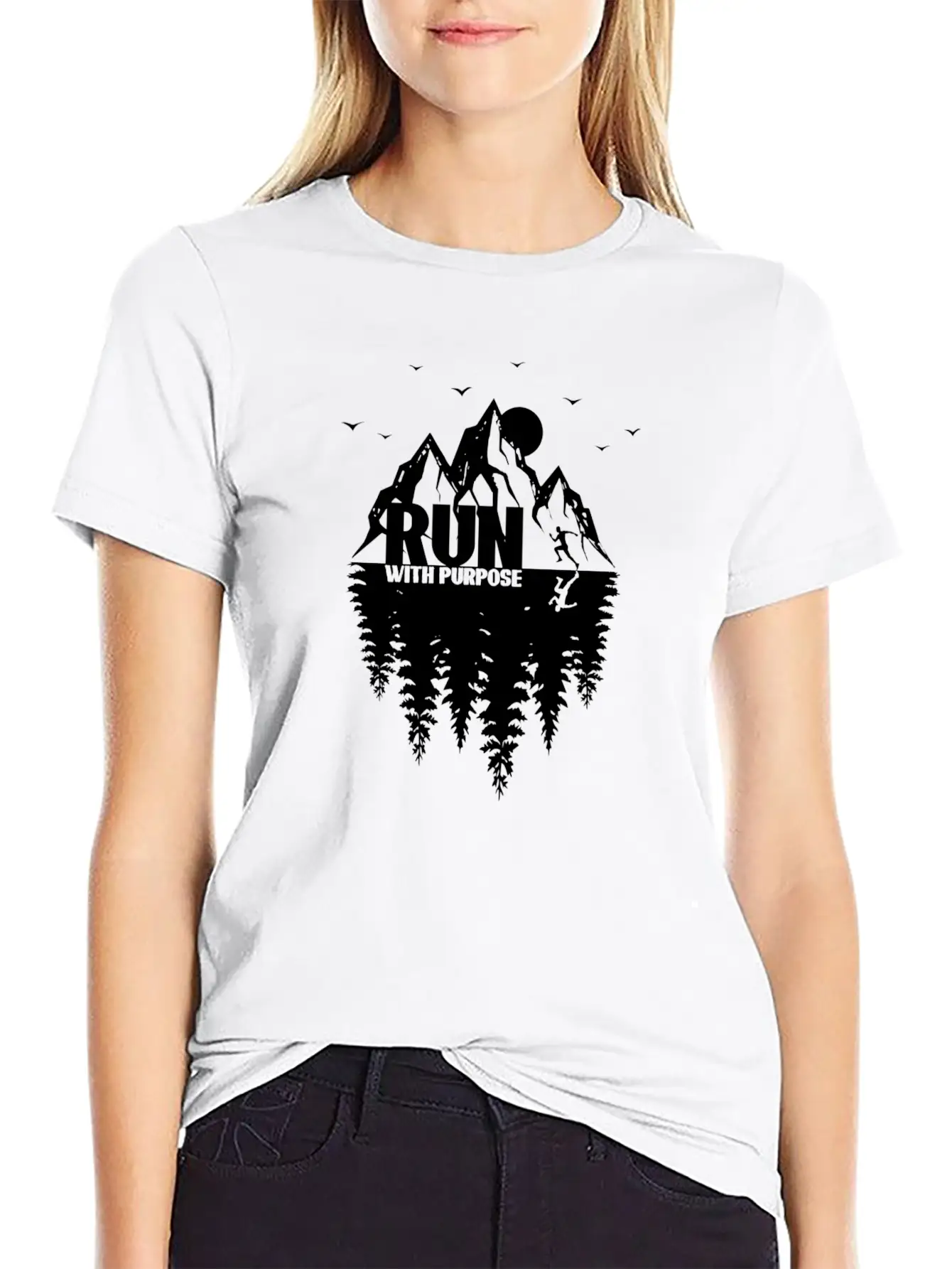 Run With Purpose Stylish Everyday T-Shirt – Unisex Basic Cotton Tee