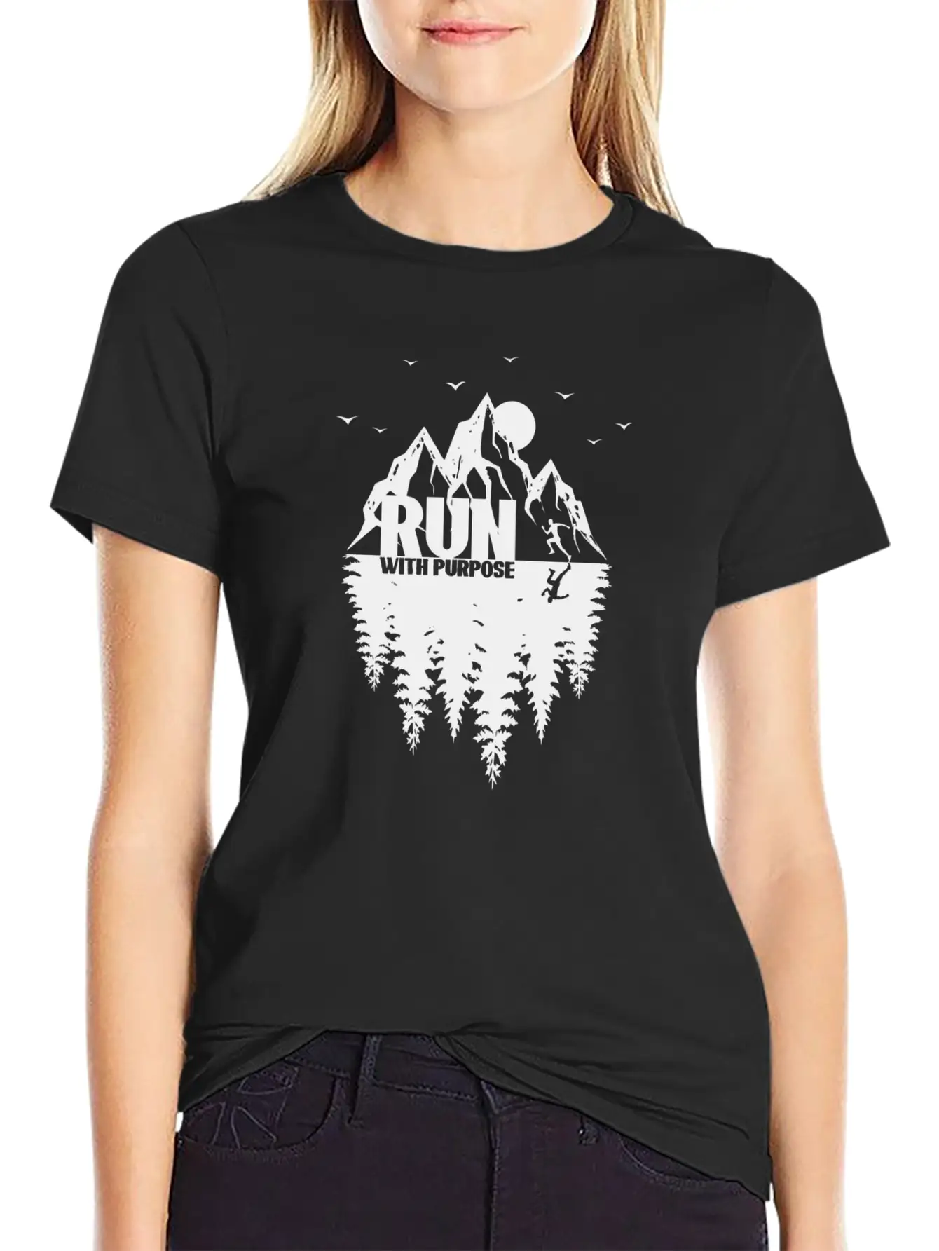 Run With Purpose Stylish Everyday T-Shirt – Unisex Basic Cotton Tee