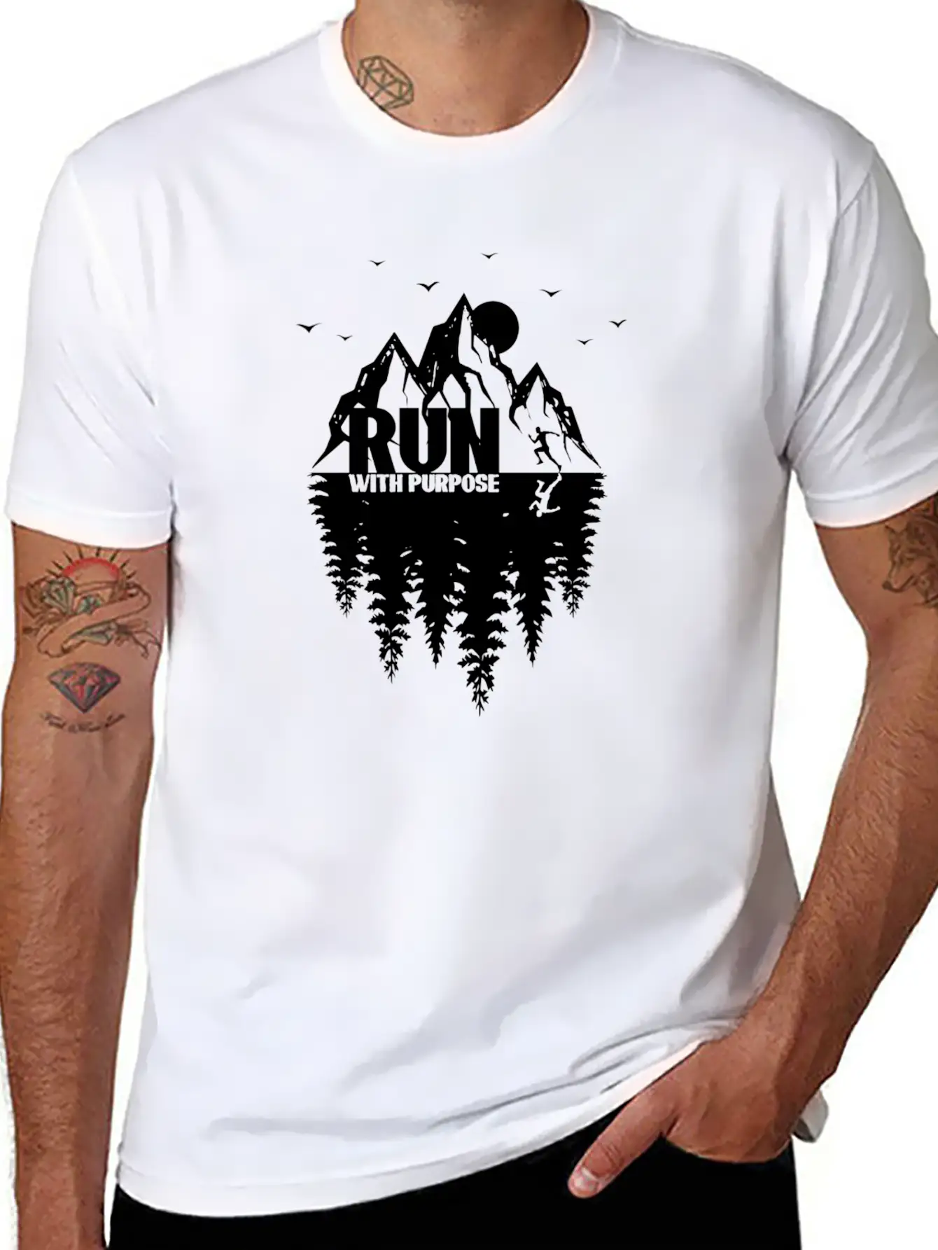 Run With Purpose Stylish Everyday T-Shirt – Unisex Basic Cotton Tee