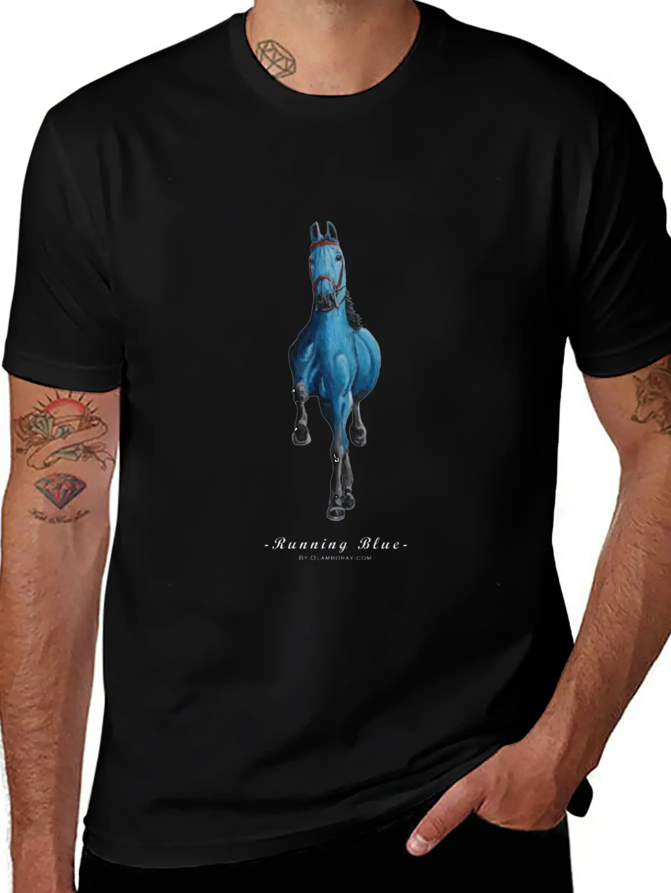 Running Blue - The Free Spirit Timeless Short Sleeve Tee – Comfy And Minimalist Design